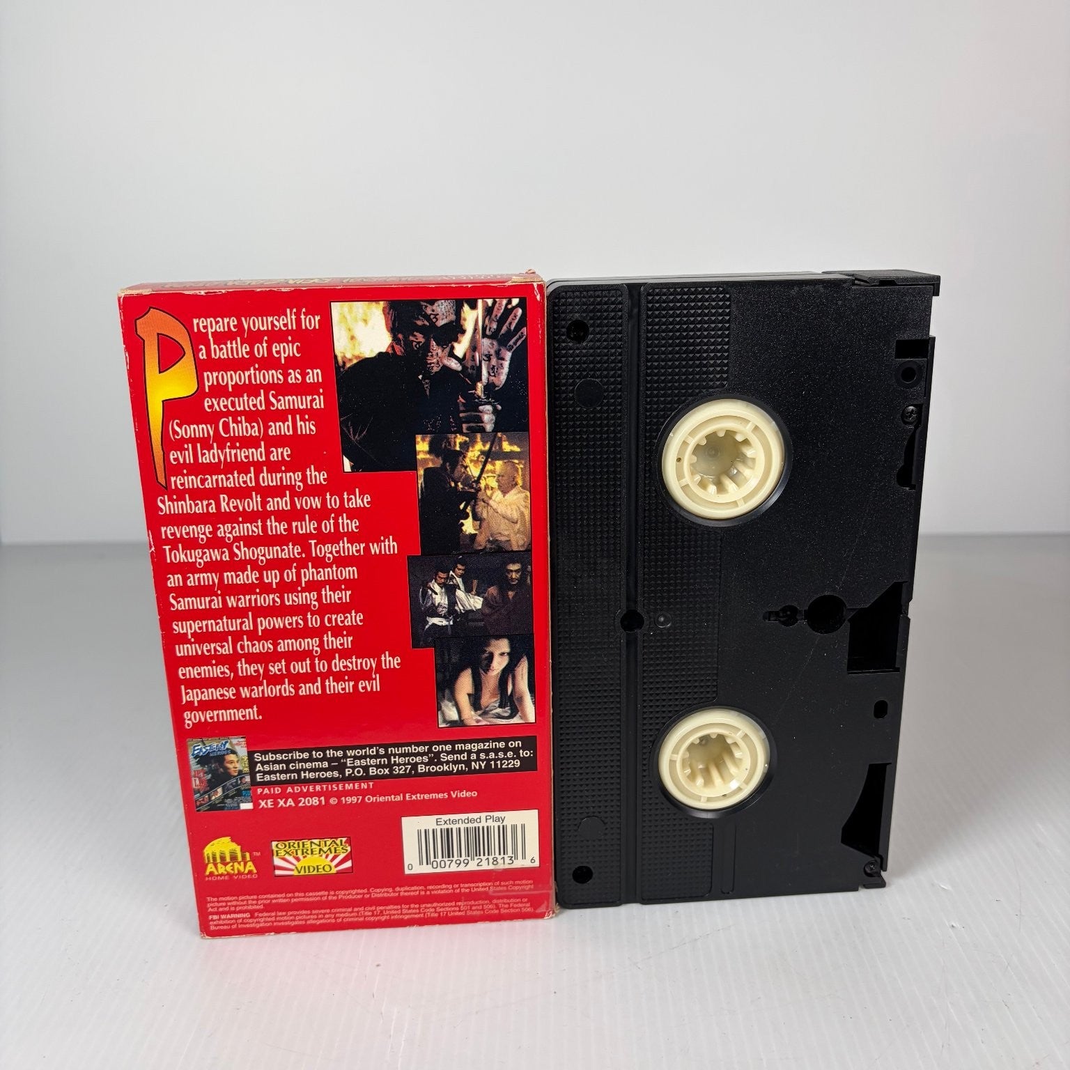 Samurai Reincarnation VHS 1997 Sonny Chiba Martial Arts Arena Home Video