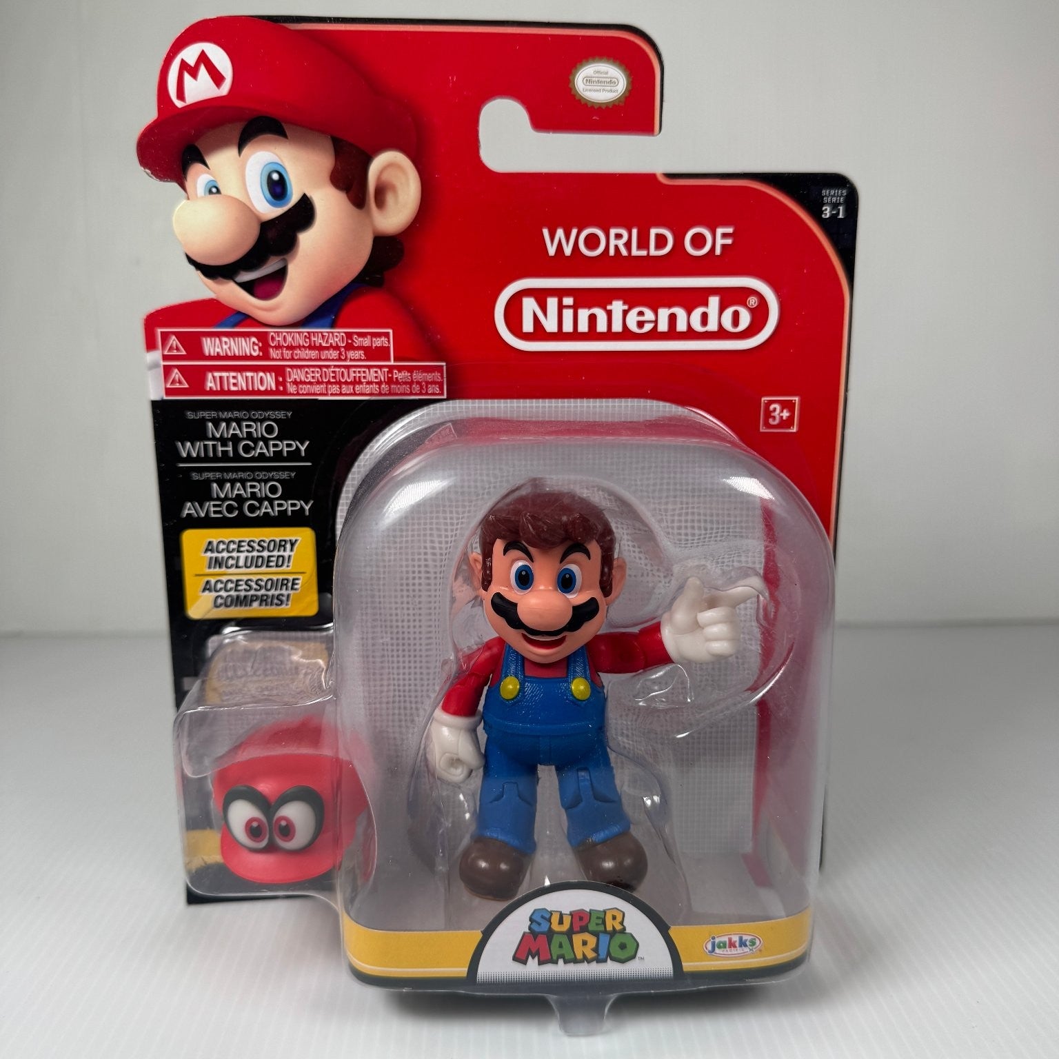 Mario Super Mario Odyssey 4" Figure with Cappy Accessory Jakks Pacific