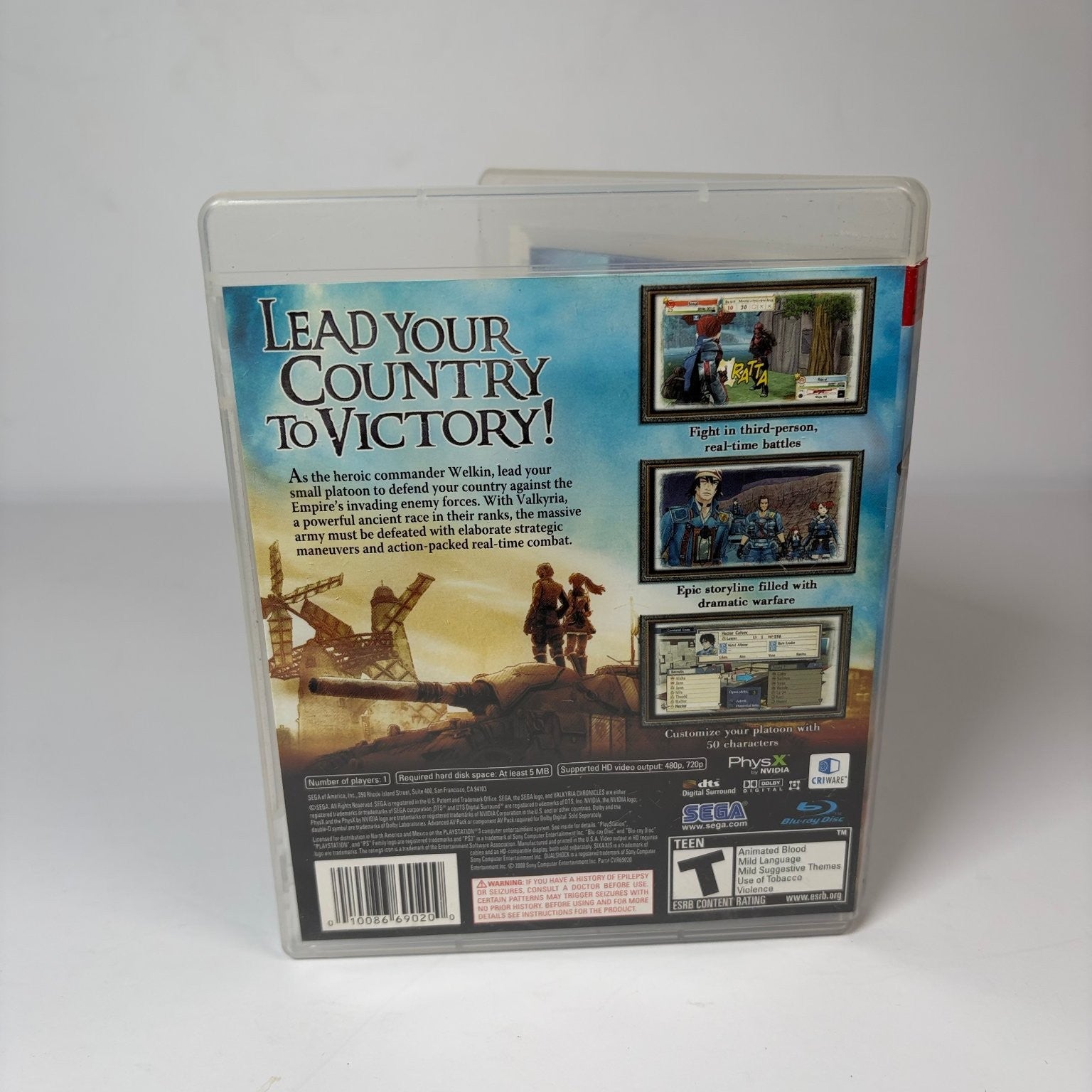 Valkyria Chronicles PlayStation 3 PS3 Video Game Strategy RPG Complete