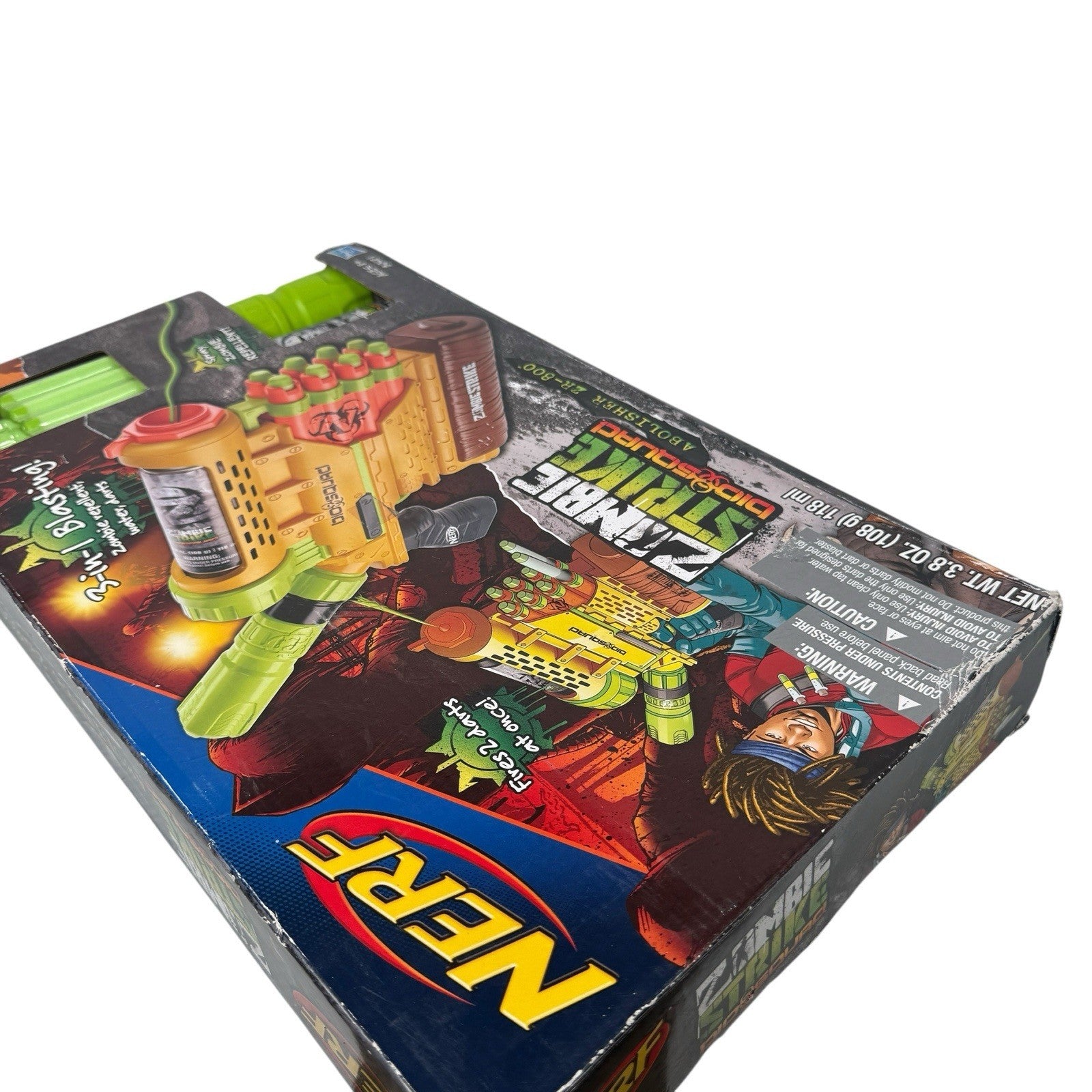 NERF Zombie Strike Bio Squad Abolisher ZR800 3 In 1 Zombie Repellent Blaster OOP