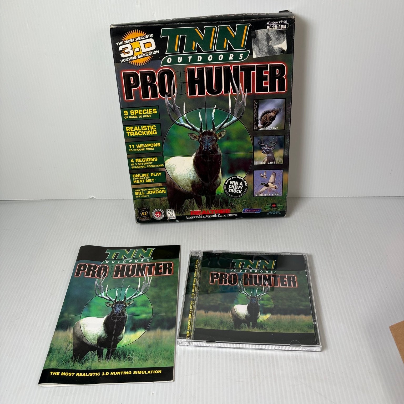 TNN Outdoors Pro Hunter Big Box PC CD-ROM 3D Hunting Simulation Video Game