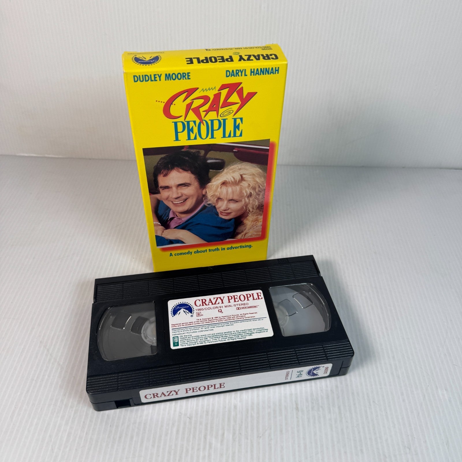 Crazy People Romantic Comedy VHS Tape Dudley Moore Daryl Hannah
