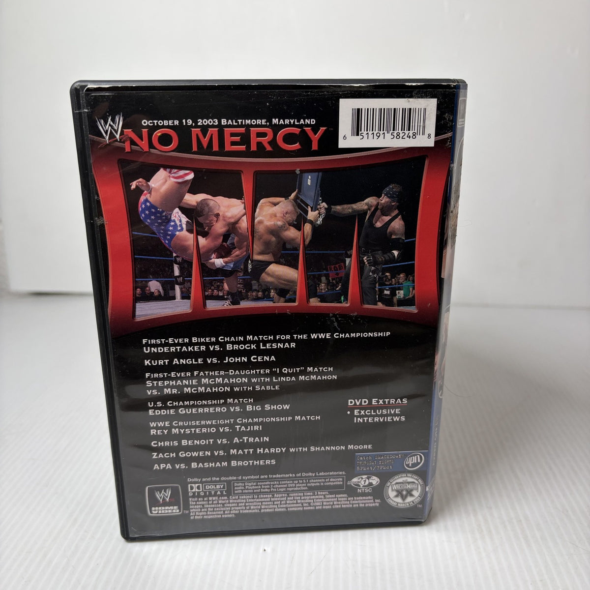 WWE SmackDown Presents No Mercy 2003 DVD Brock Lesnar Undertaker John Cena Angle