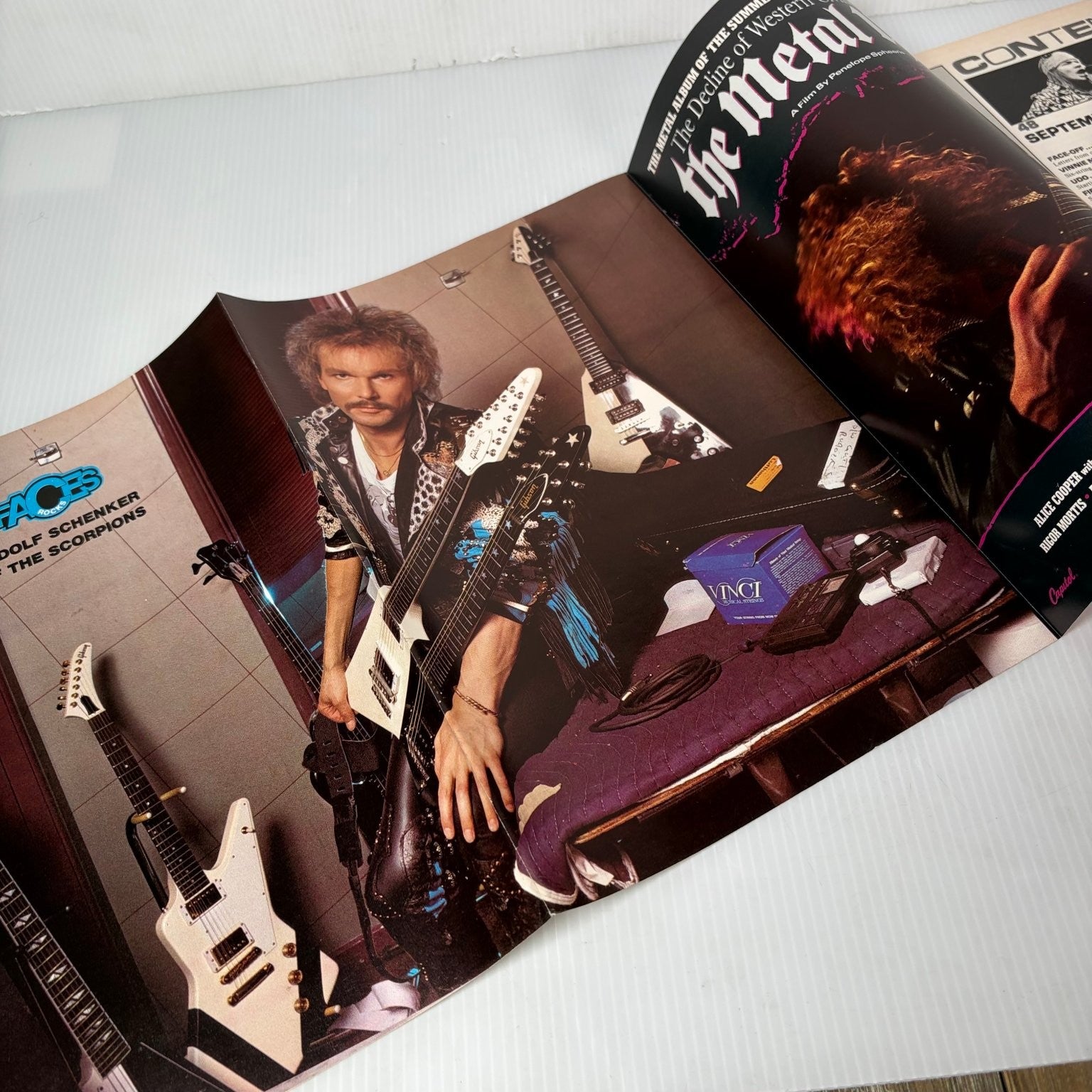 Faces Rocks Magazine September 1988 Van Halen Poison Metal Magazine w/ Posters