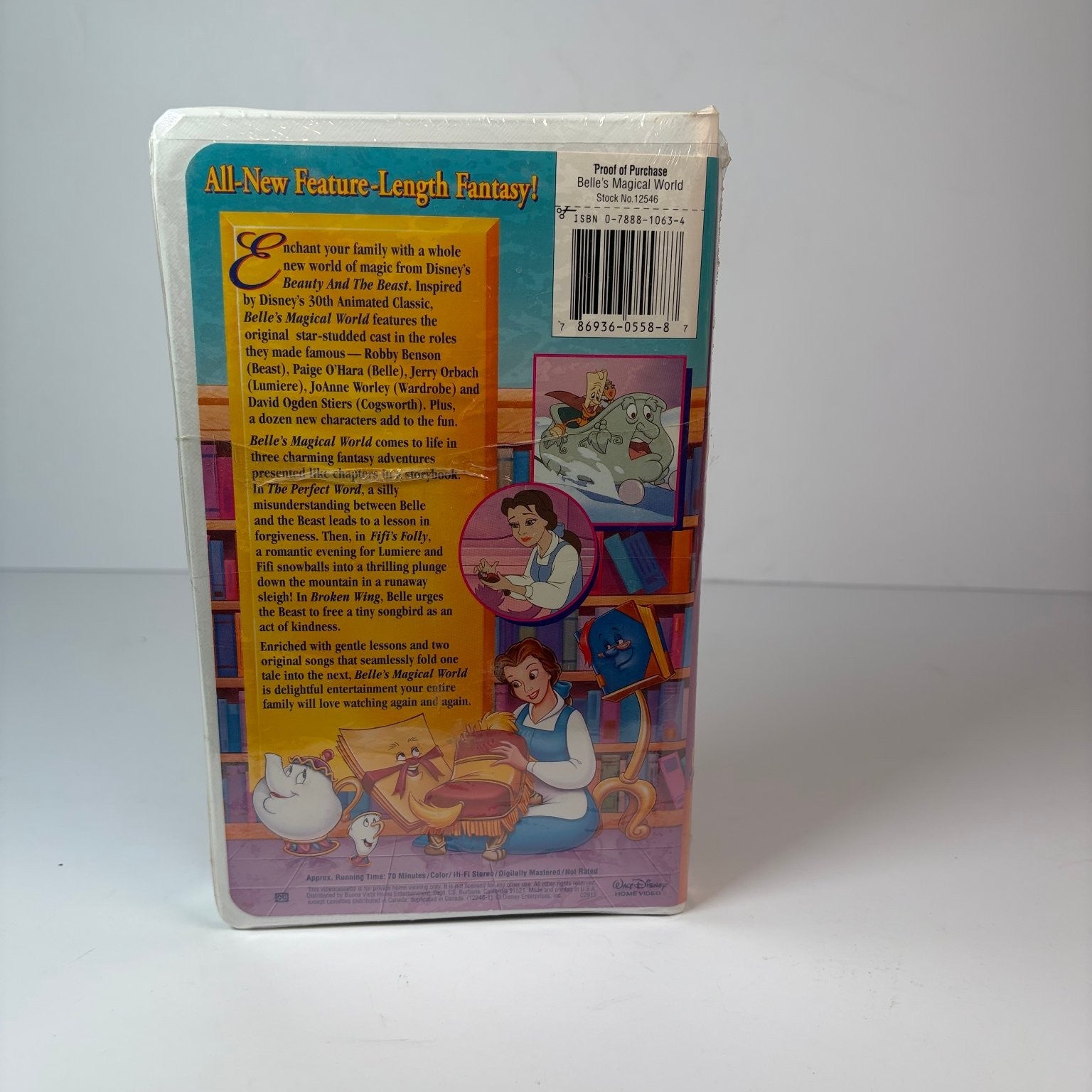 Belle's Magical World VHS 1998 Animated Fantasy Disney Home Video SEALED