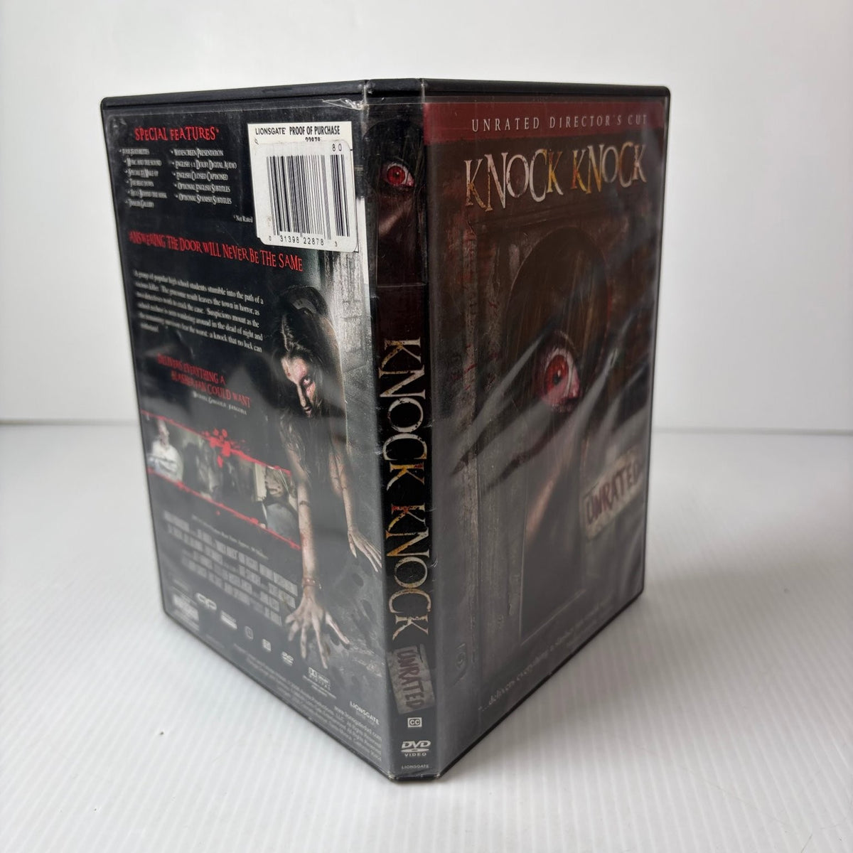 KNOCK KNOCK DVD 2007 Unrated Director's Cut Lionsgate Horror Film