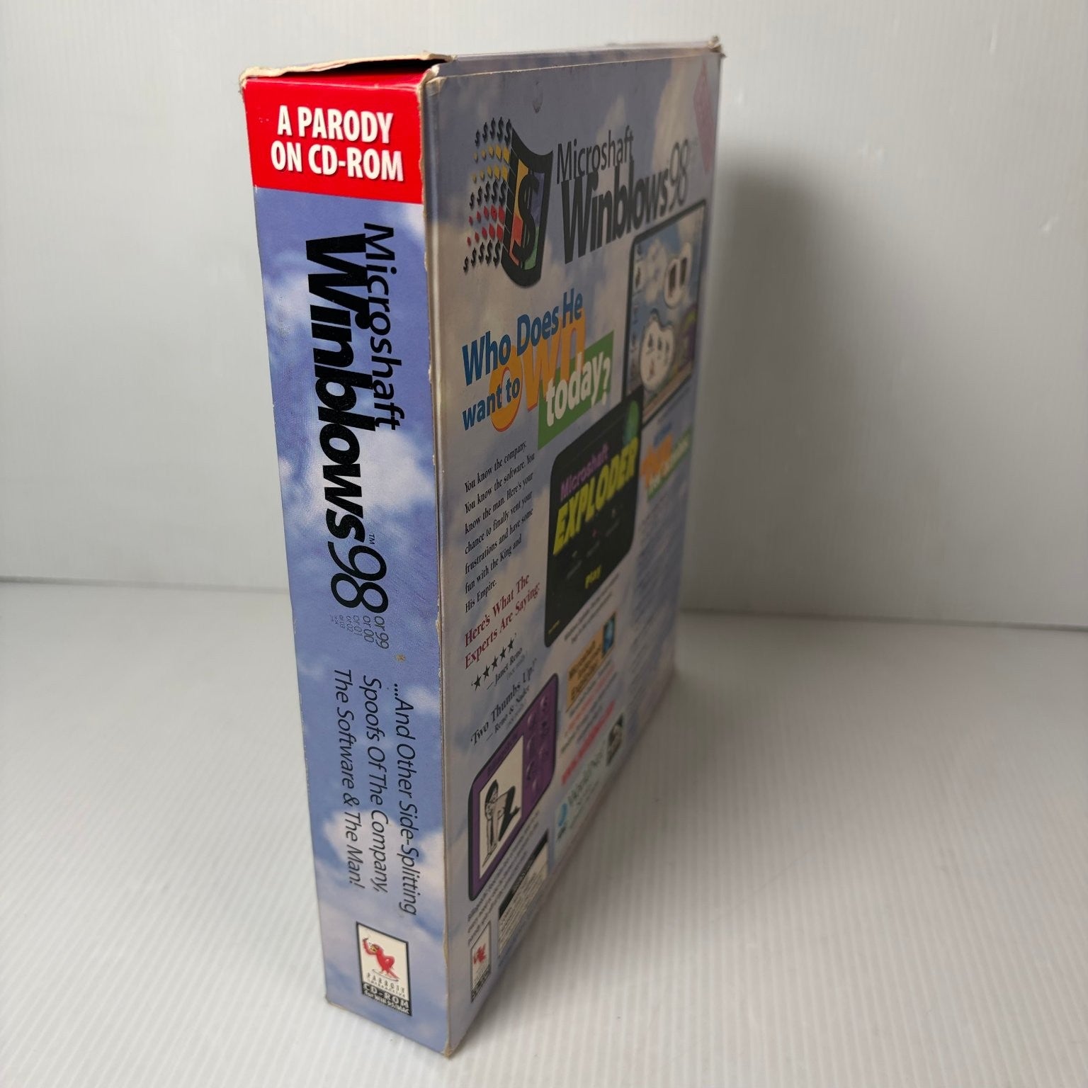 Microshaft Winblows 98 Big Box PC Parody CD-ROM Mac Video Game Retro Complete