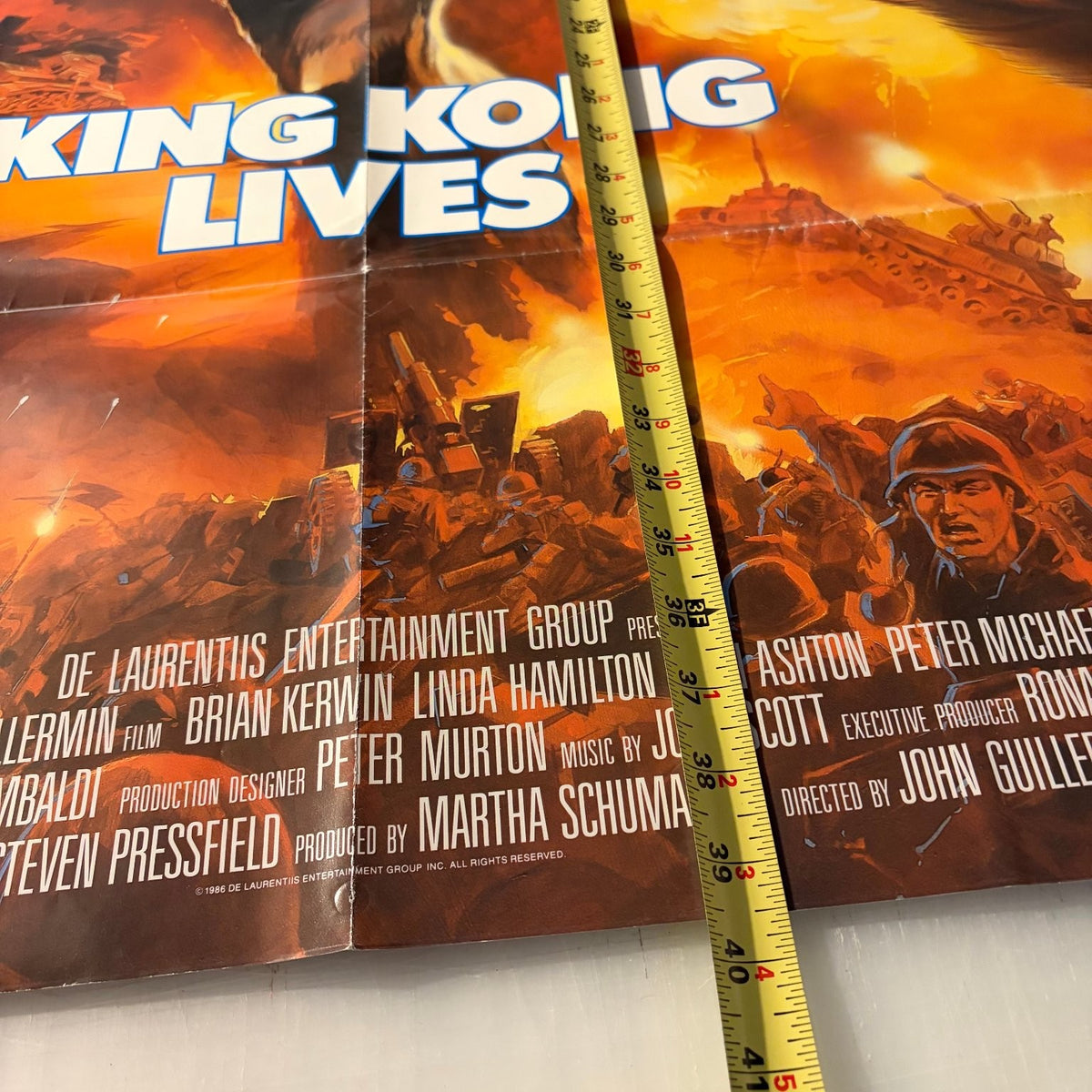 King Kong Lives 1986 One Sheet Movie Poster Linda Hamilton John Guillermin