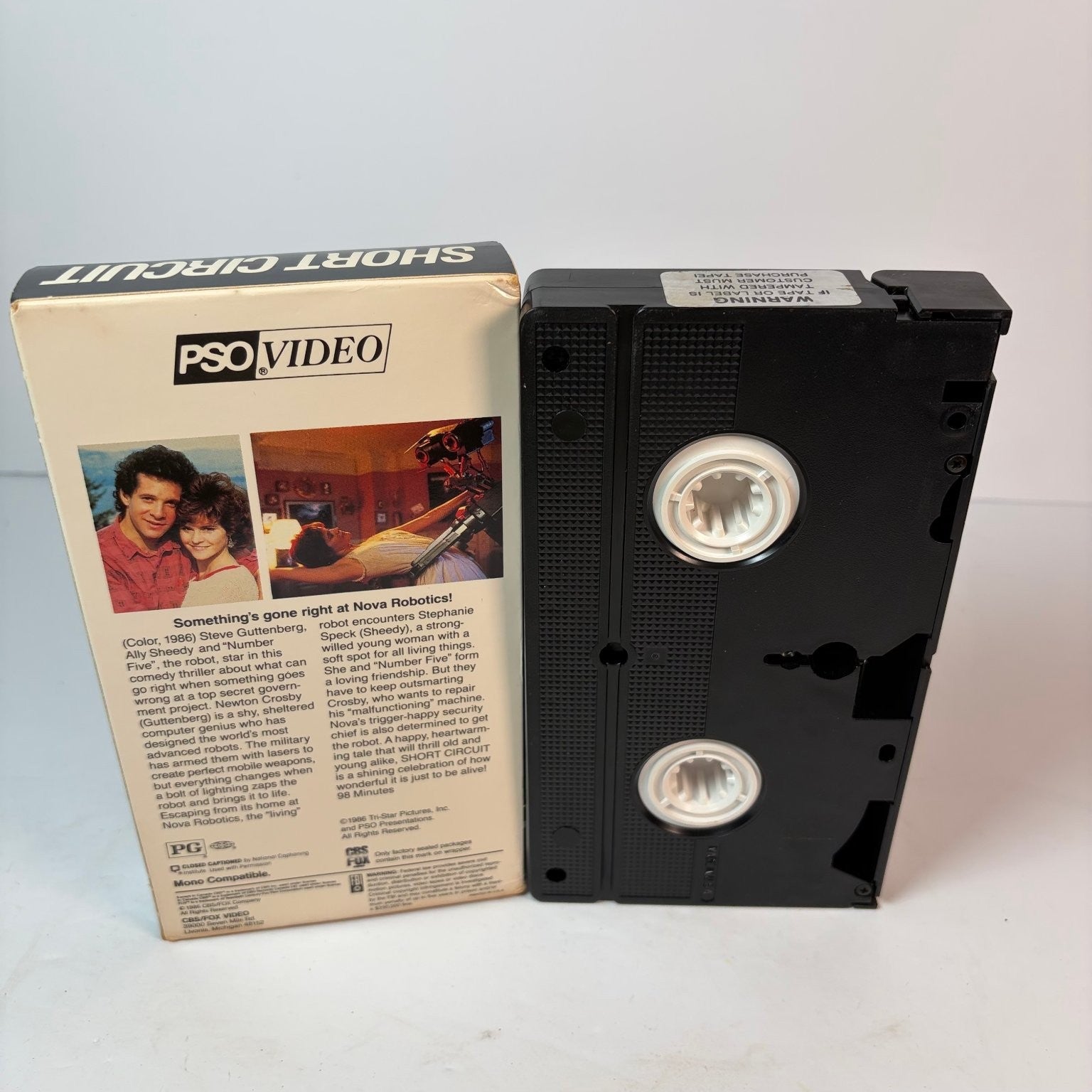 Short Circuit VHS 1986 Sci-Fi Comedy John Badham Hi-Fi Stereo CBS FOX Video
