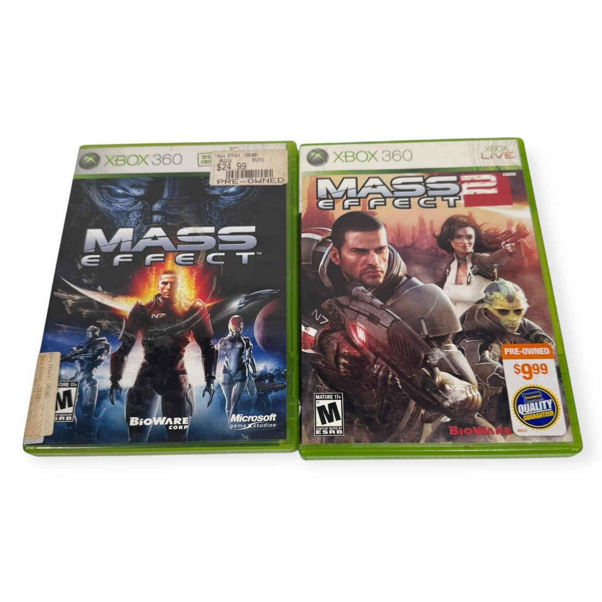 Mass Effect 1 & 2 Bundle (Microsoft Xbox 360) Tested & Working Action RPG