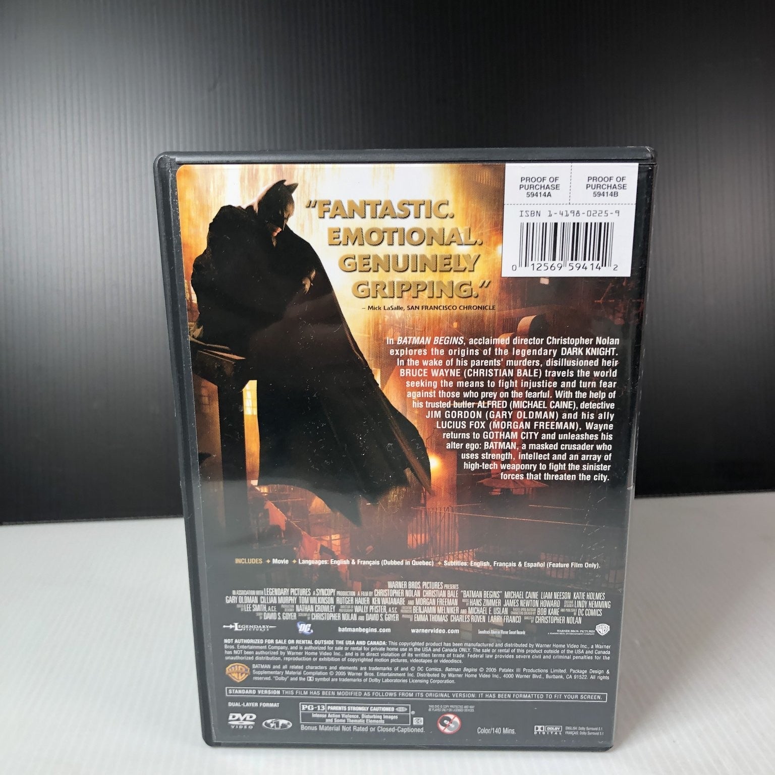 Batman Begins DVD 2005 Full-Screen Edition Christian Bale Nolan
