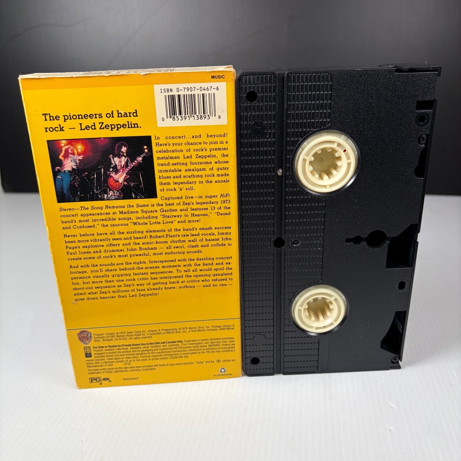 Led Zeppelin The Song Remains the Same VHS 1988 Music Concert Warner Home Video
