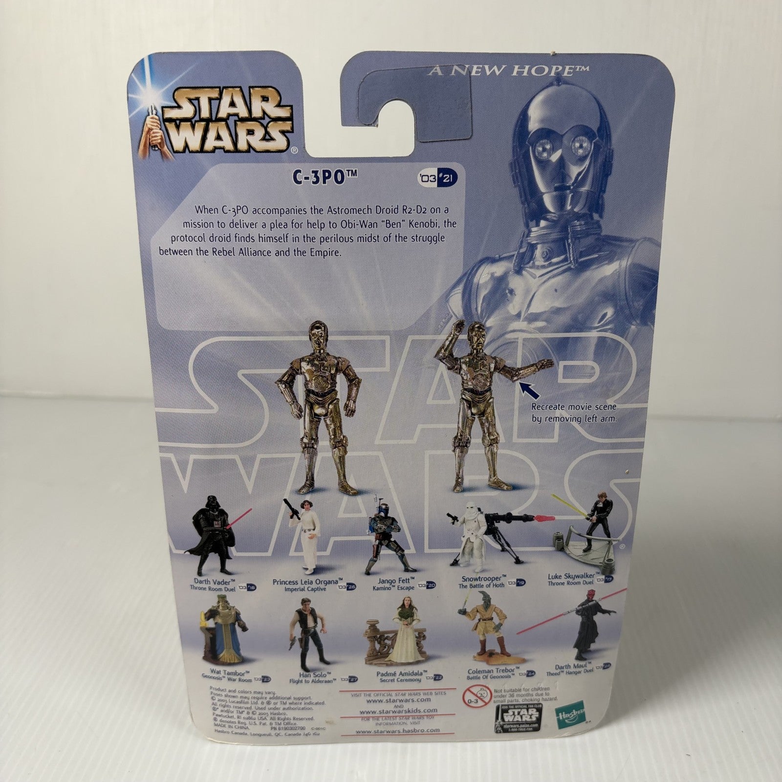 Star Wars C-3PO Tatooine Ambush Action Figure Hasbro A New Hope Removable Arm