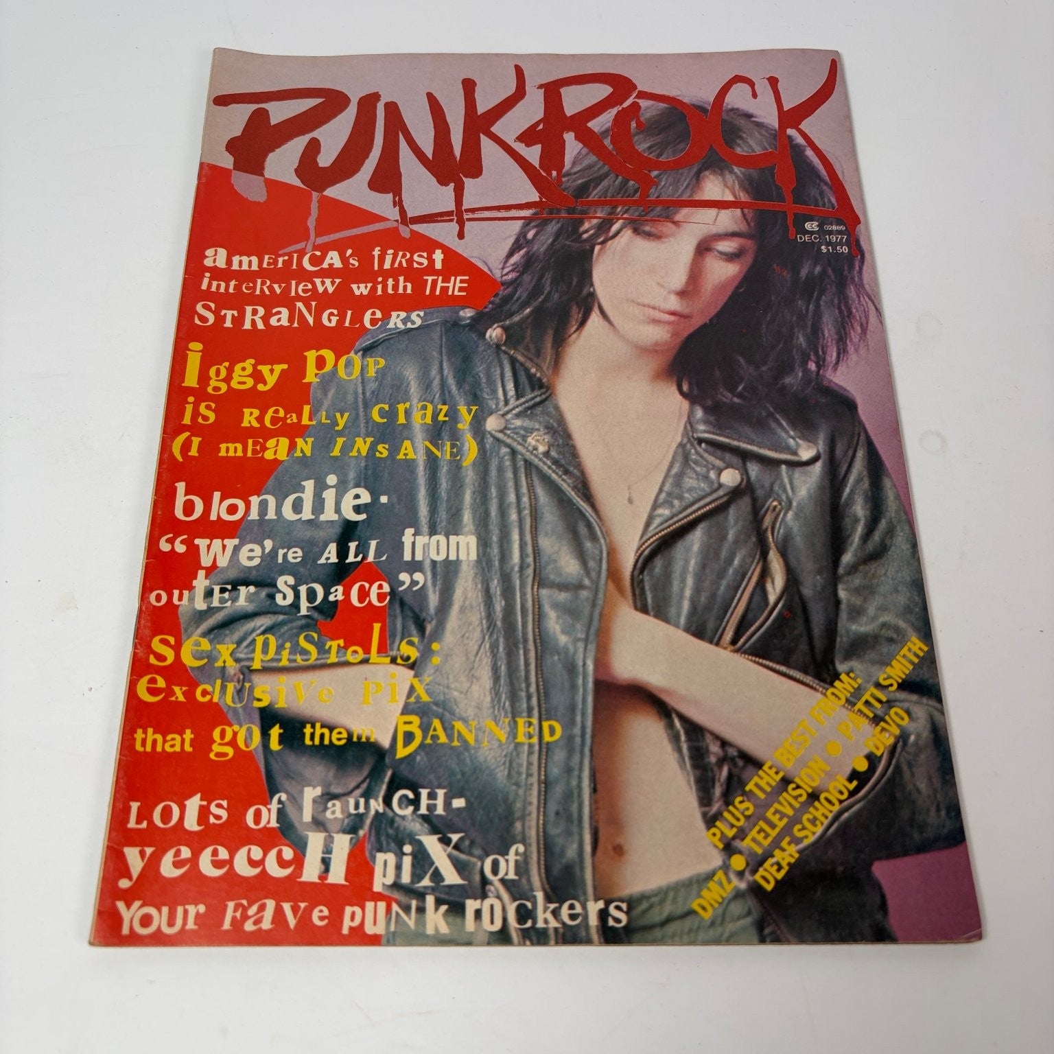 Punk Rock Magazine December 1977 Issue #1 RARE Patti Smith Iggy Pop Sex Pistols