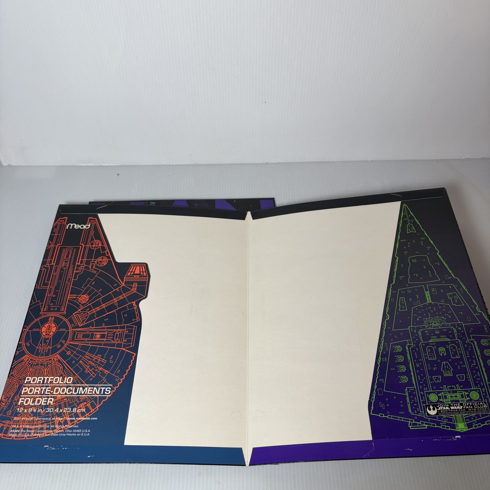 Vintage Lot of 4 Star Wars 1996 School Folders & Notebook Leia Han Solo Darth