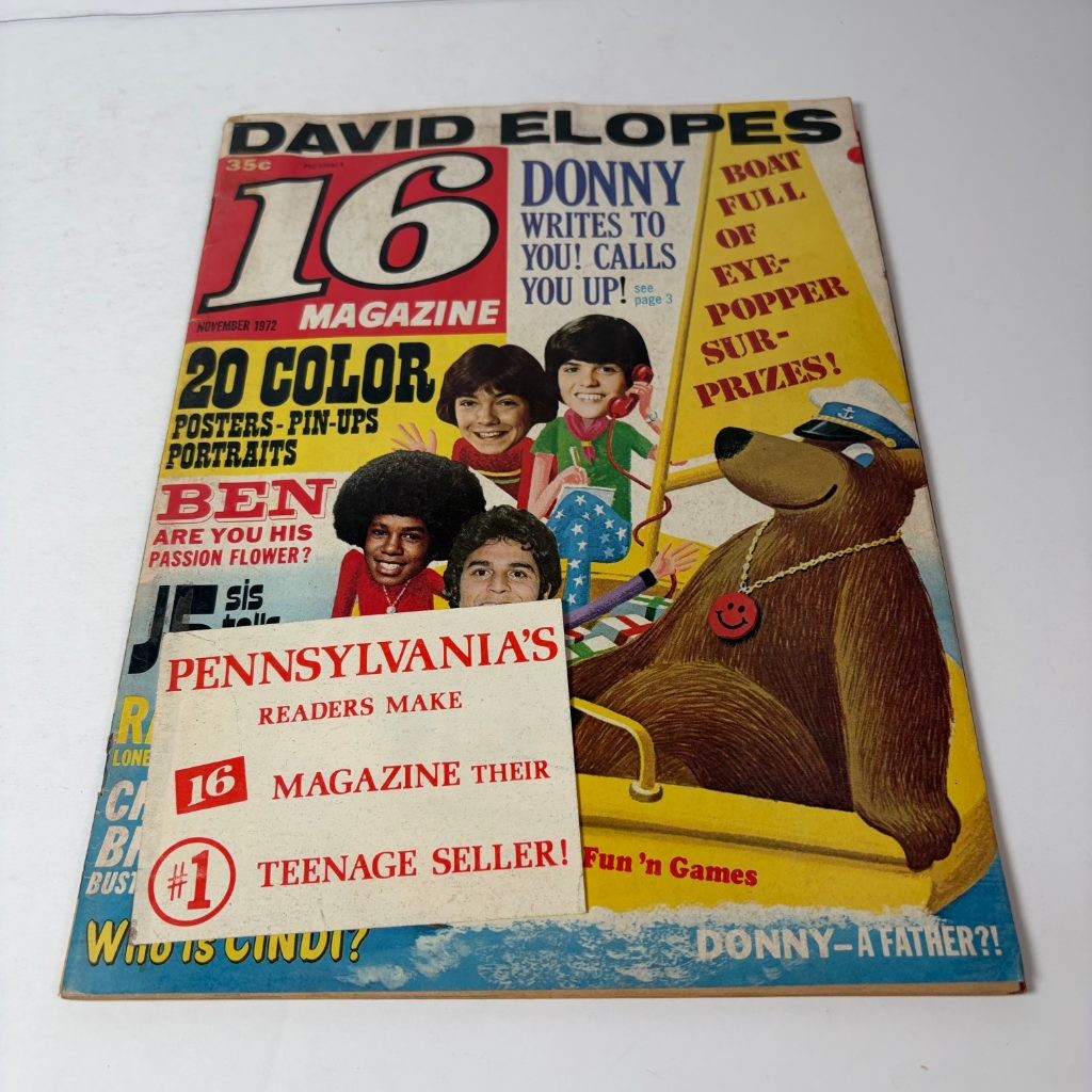 16 Magazine November 1972 David Cassidy Donny Osmond Jackson 5 Michael Posters