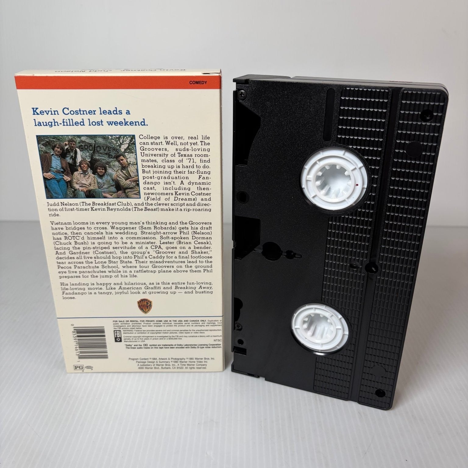Fandango VHS 1985 Comedy Kevin Costner Judd Nelson Warner Bros. Original Release