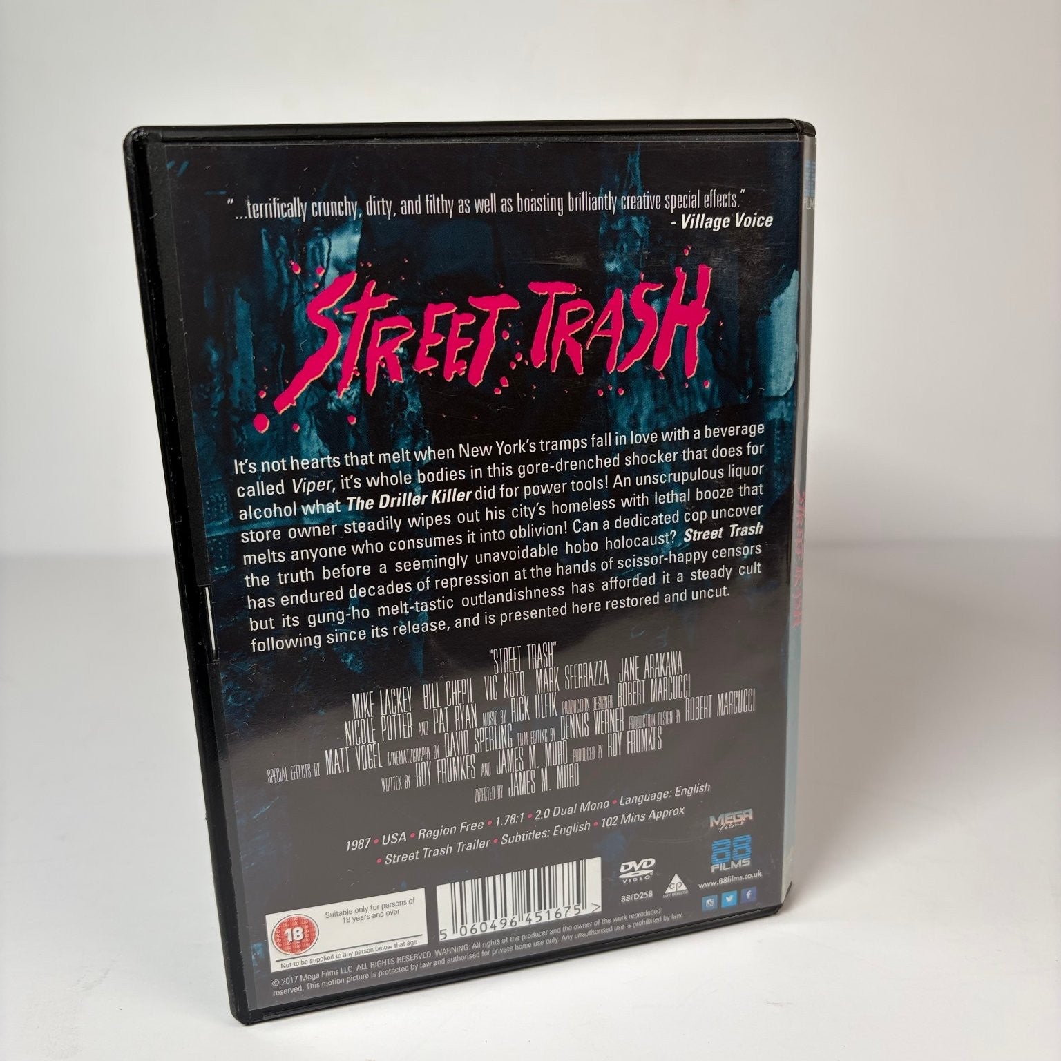 Street Trash DVD 88 Films James M. Muro Mike Lackey Region Free Horror Cult