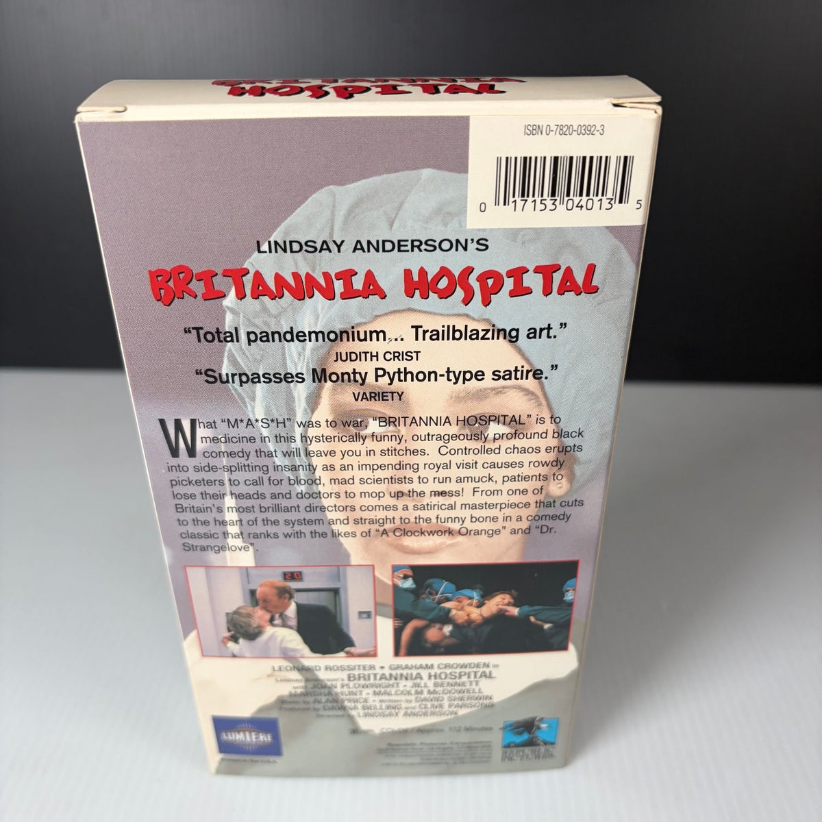 Britannia Hospital VHS 1982 Black Comedy Original Release Republic Pictures