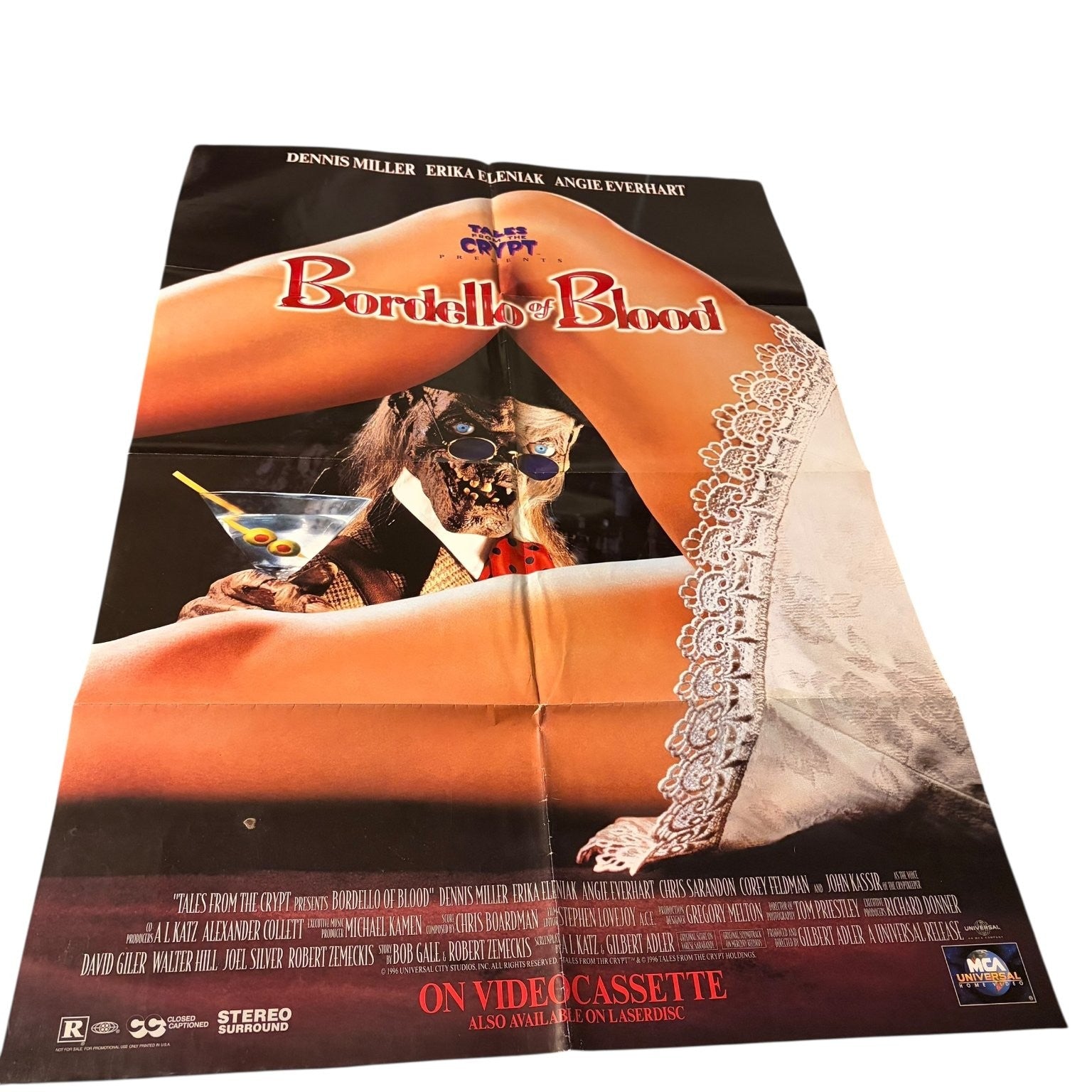 Bordello of Blood 1996 Video Store Promotional Horror Movie Poster 27"x40"