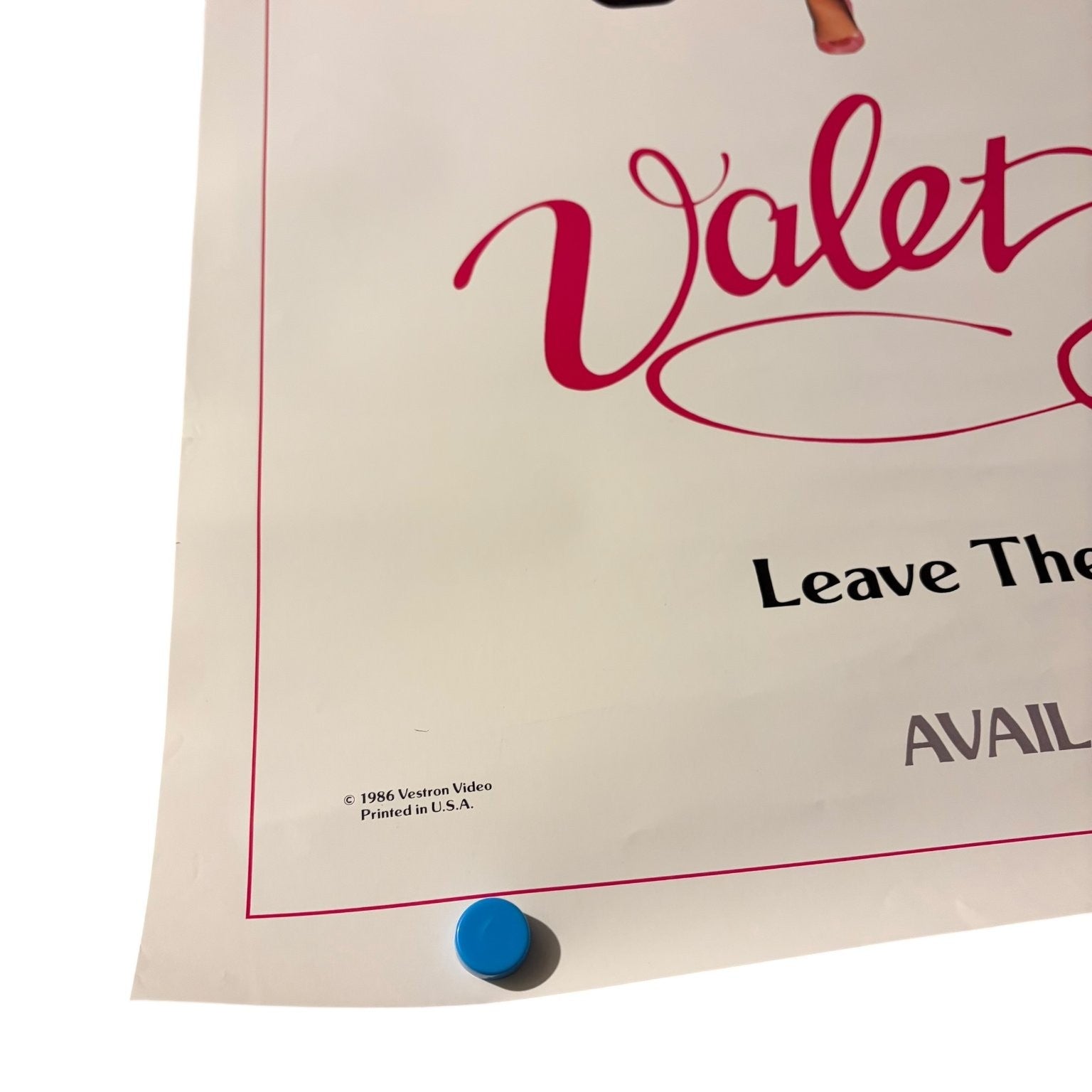 Vintage Valet Girls 1986 Original US Video Store Movie Poster Vestron Video