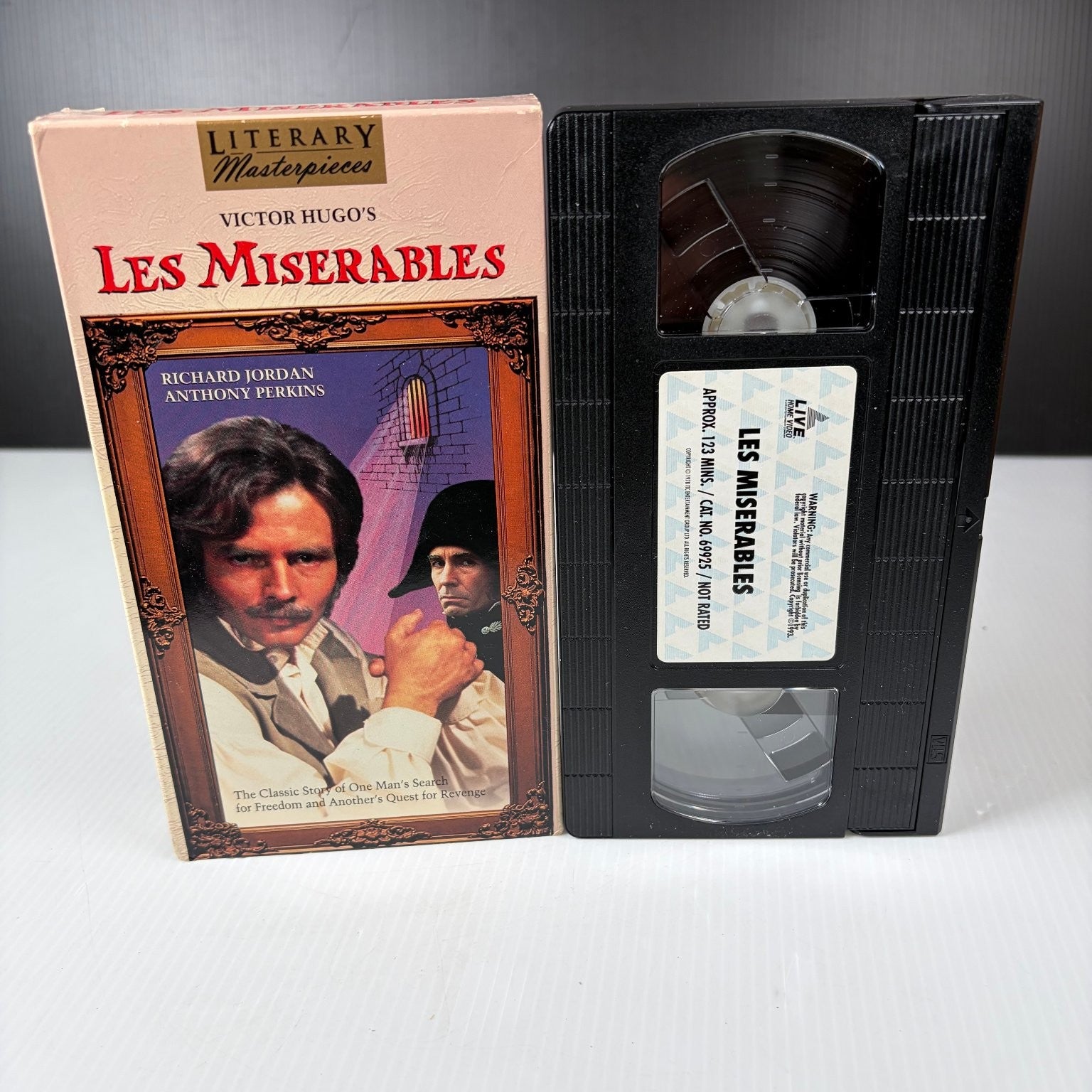 Les Misérables VHS 1978 Drama Richard Jordan Anthony Perkins LIVE Home Video