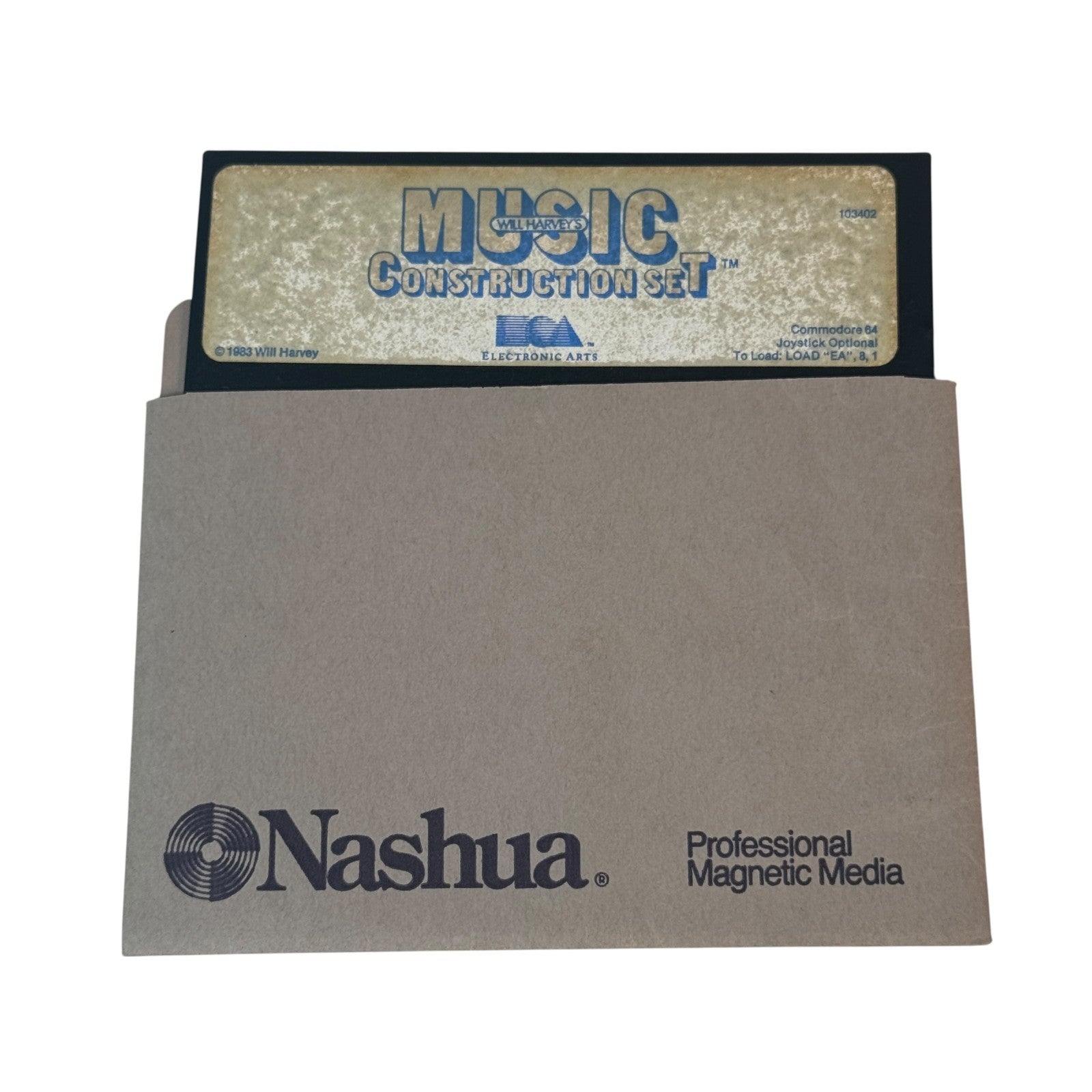 Vintage Commodore 64 Will Harvey's Music Construction Set 1983 5.25" Floppy Disk