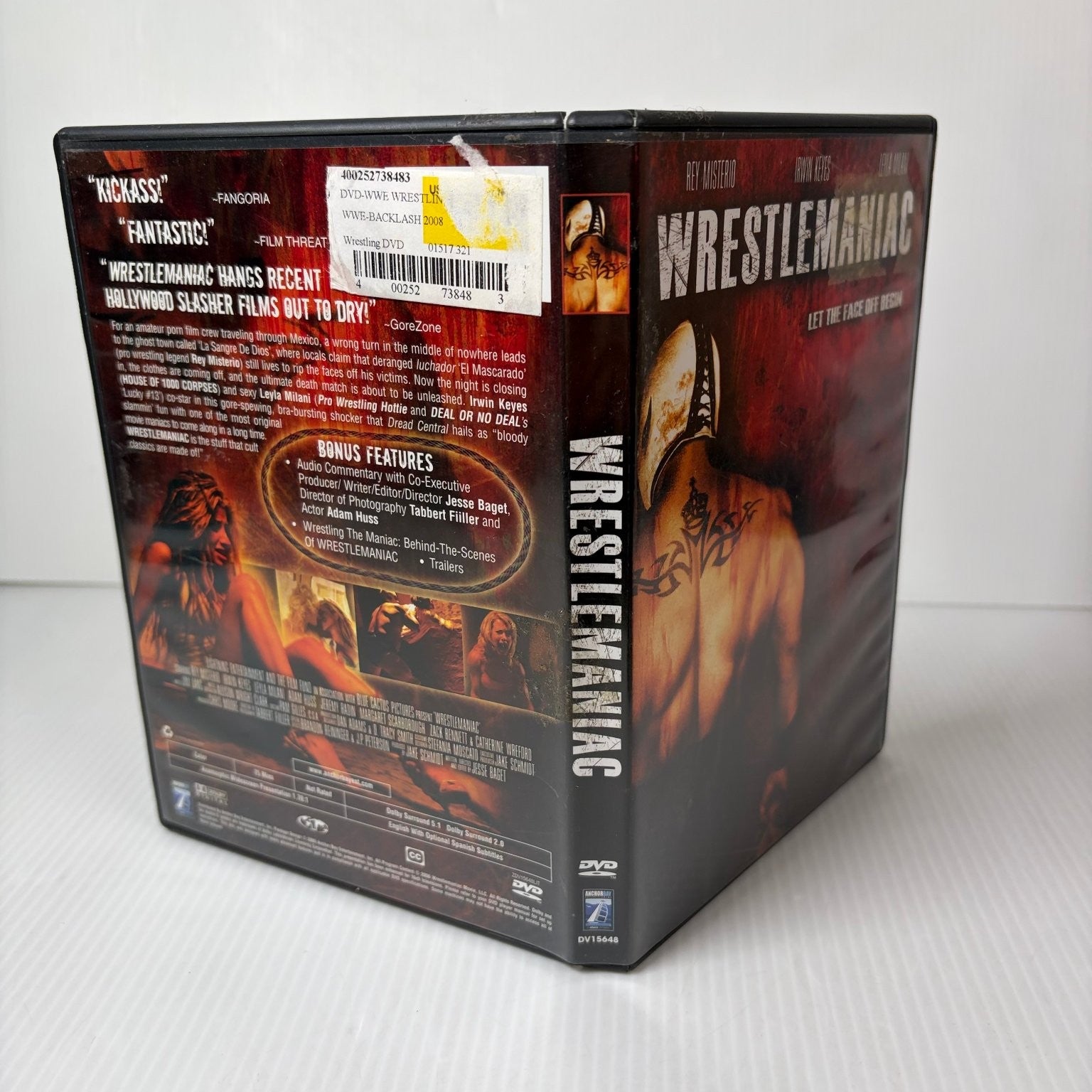 Wrestlemaniac DVD 2005 Rey Mysterio Irwin Keyes Leyla Milani Horror Slasher