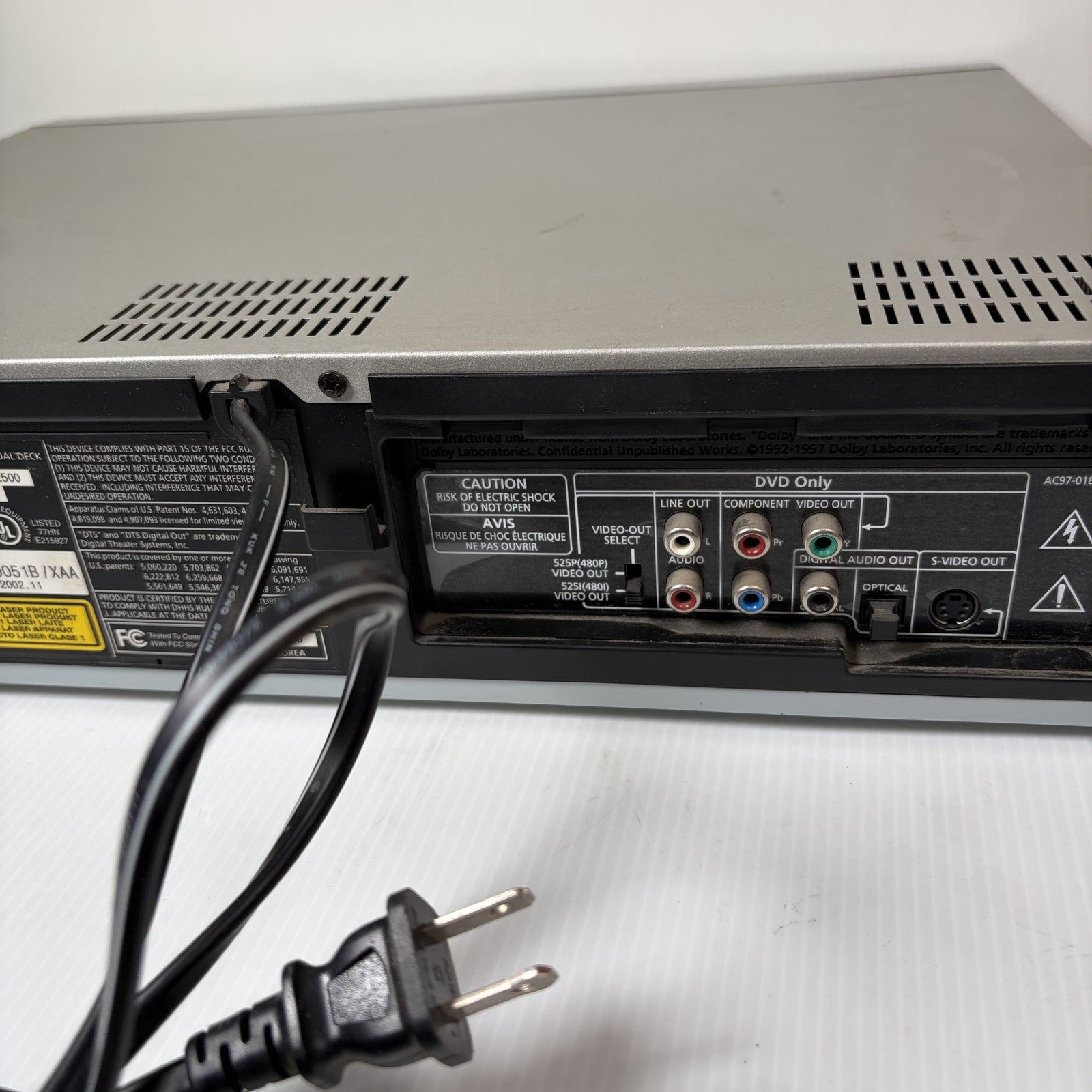 Samsung DVD-V2500 VCR Combo Deck ONLY VCR WORKING As Is