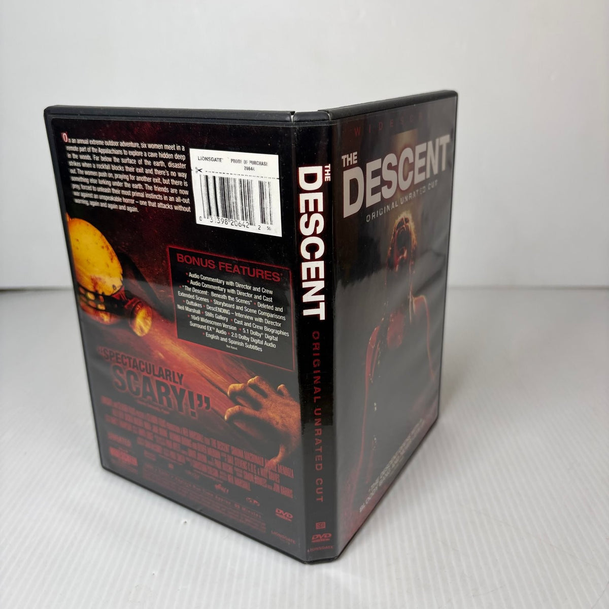 The Descent DVD 2006 Original Unrated Cut Widescreen Neil Marshall Horror Film