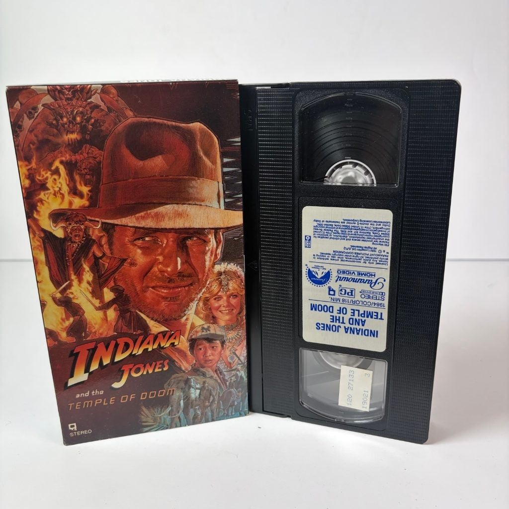 Indiana Jones and the Temple of Doom VHS Paramount Harrison Ford 1984 Stereo