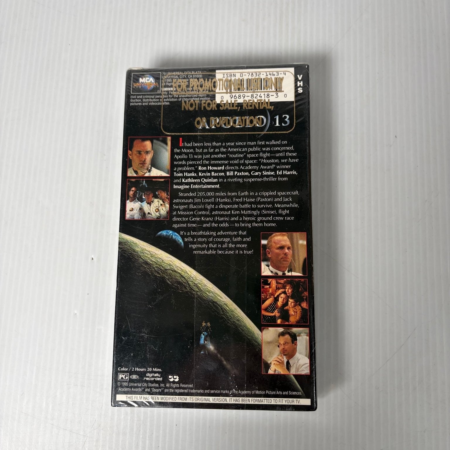 Apollo 13 VHS 1995 Drama Promo Screener Tom Hanks Ron Howard MCA Sealed