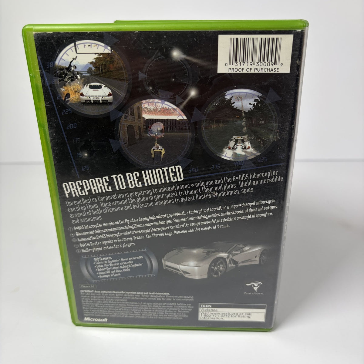 Spy Hunter Microsoft Xbox Original Game Complete w/ Manual NTSC ESRB Teen Midway