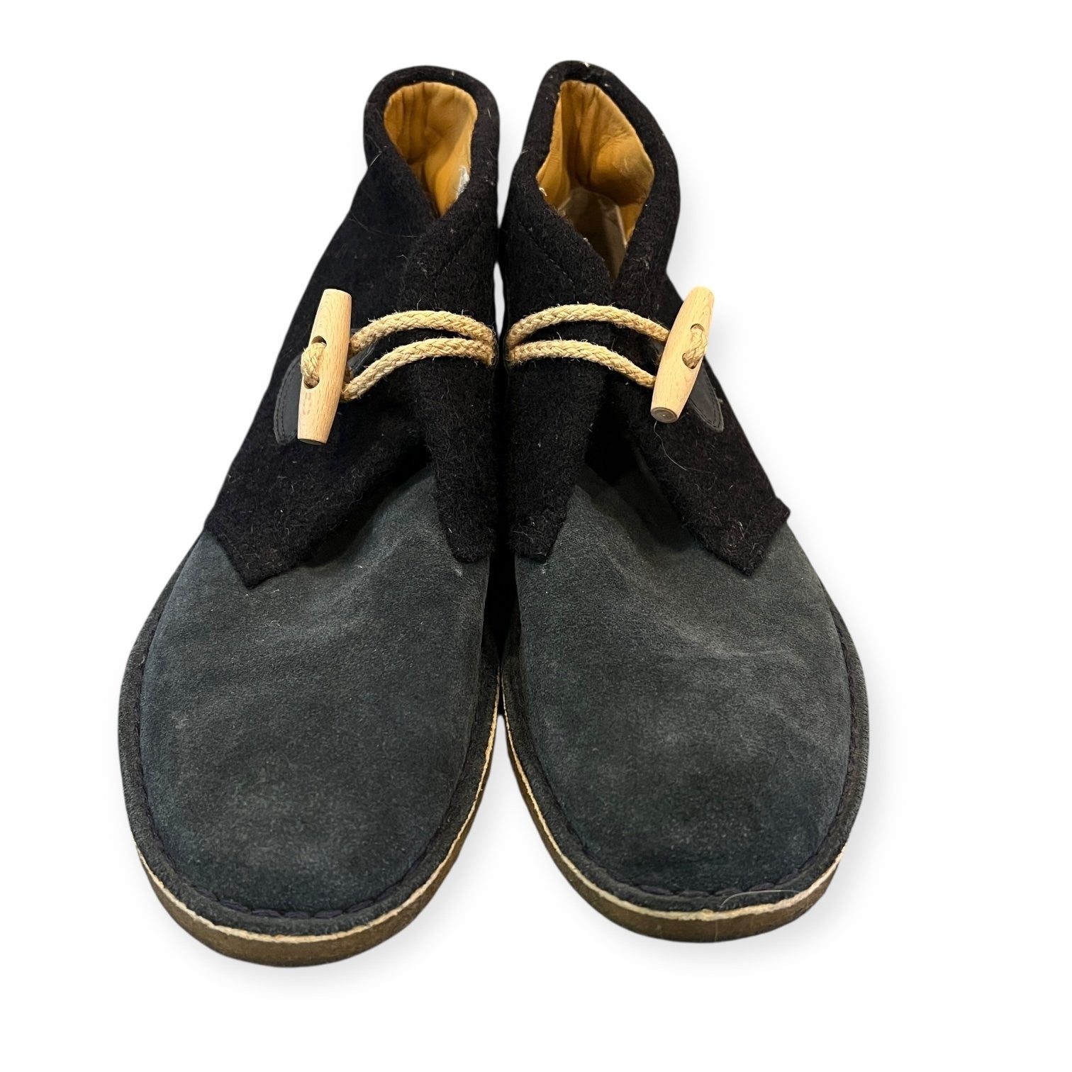 Clark's Original Gloverall Casual Men's Shoes Black Size 12 Leather Suede