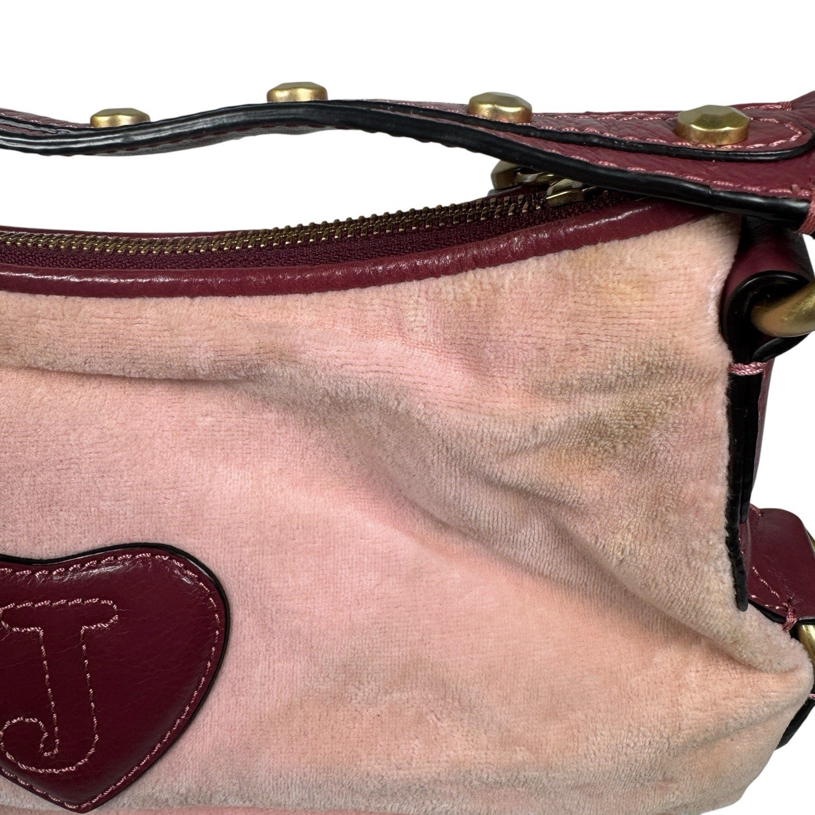Vintage Juicy Couture Y2K JC Studs The Countryside Hobo Pink Shoulder Purse