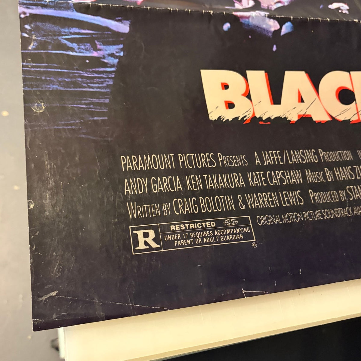 Black Rain 1989 One Sheet Movie Poster Michael Douglas Ridley Scott Vintage
