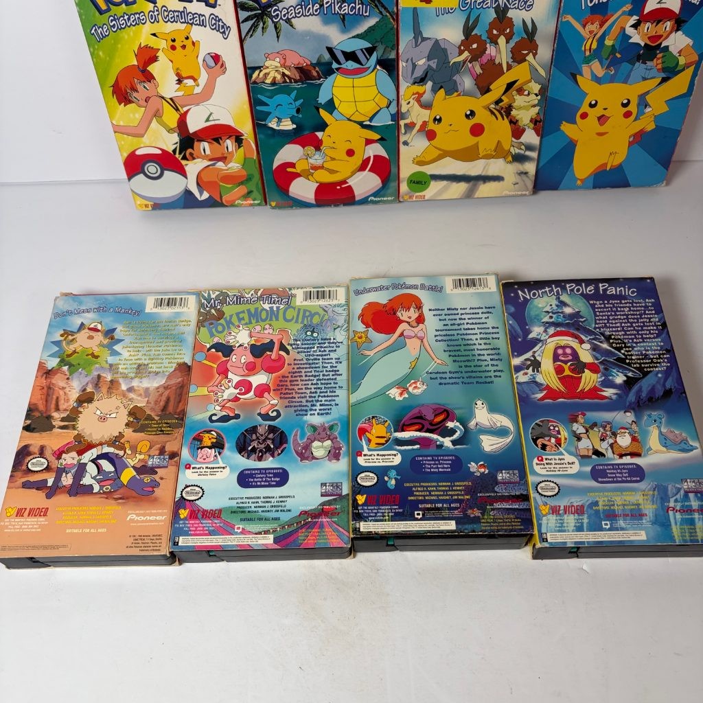 Pokemon VHS Lot of 12 Viz Video Pioneer Anime Tapes Pikachu I Choose You