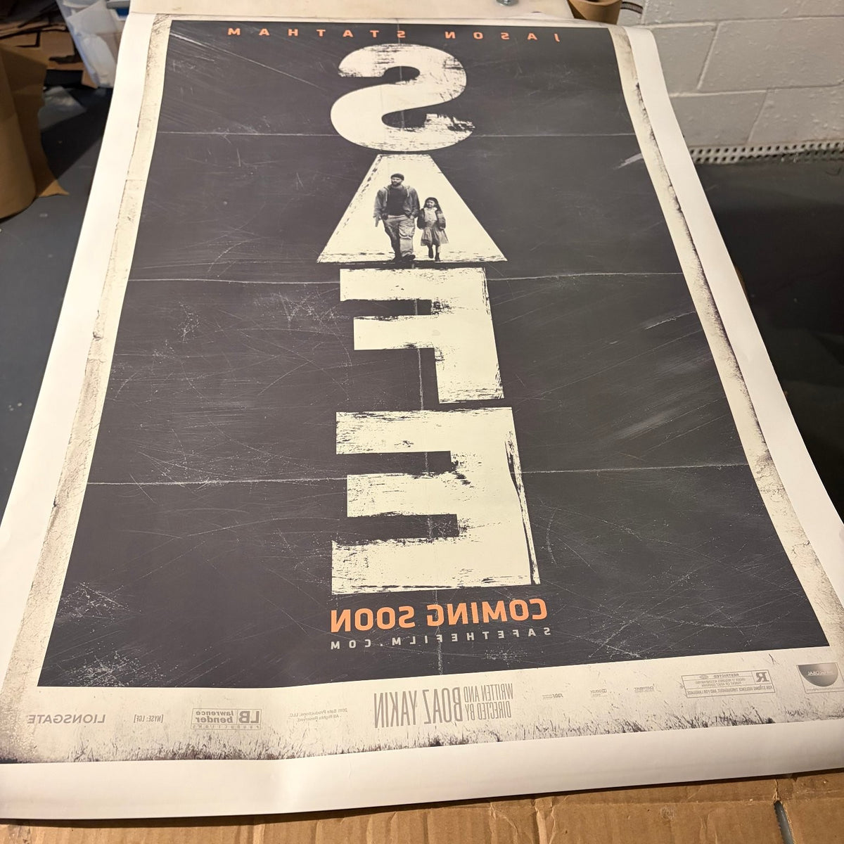 Safe 2012 Advance Teaser One Sheet Movie Poster Jason Statham Double Sided 27x40