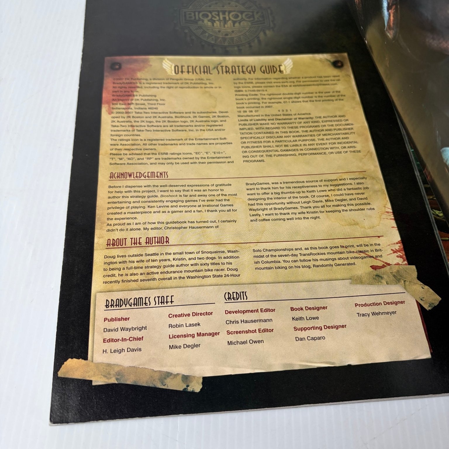 BioShock Xbox 360 PC Strategy Guide BradyGames Signature Series w/ Poster