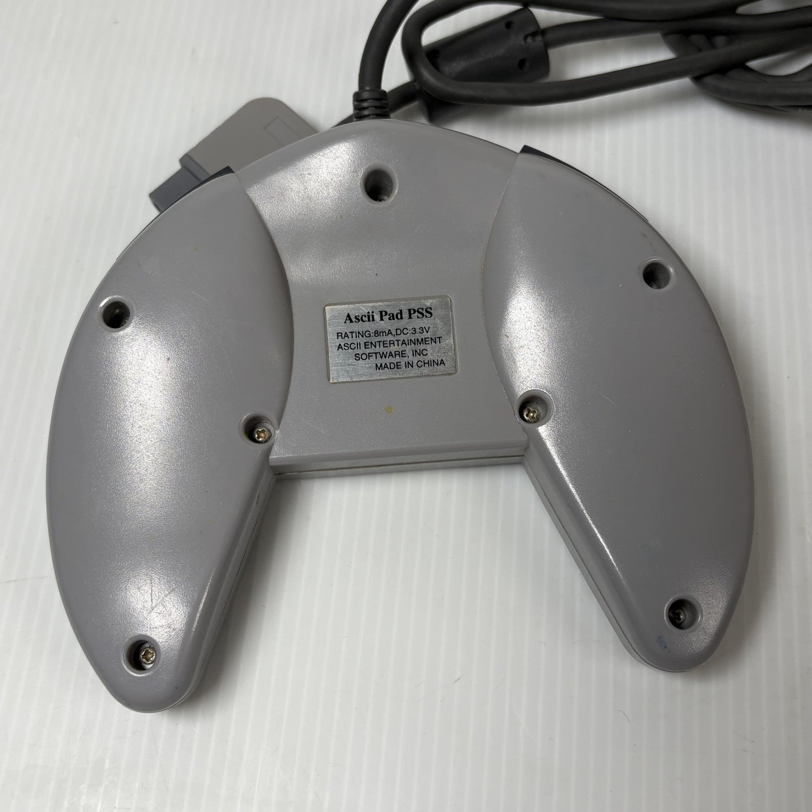 ASCII Pad PS S Controller for Sony PlayStation 1 PS1 Wired Grey Gamepad