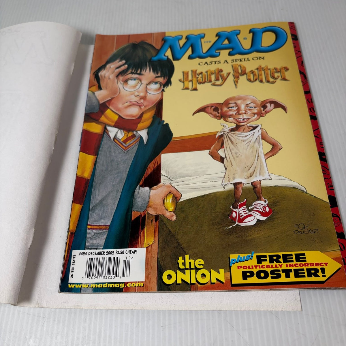 MAD Magazine December 2002 Harry Potter Dobby The Onion Poster Humor