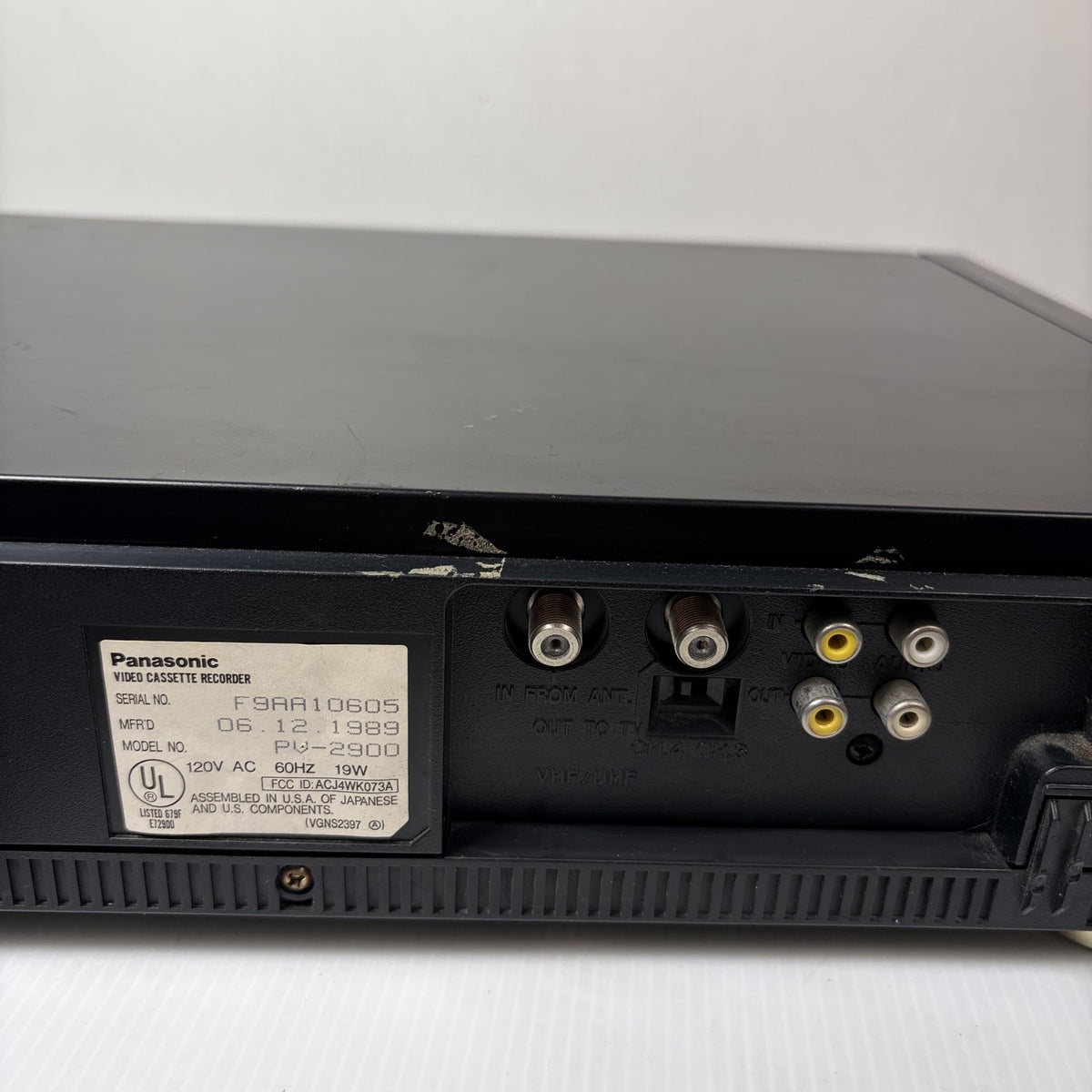 Panasonic PV-2900 Omnivision VHS VCR Player Wood Panel (Tracking Issues As Is)