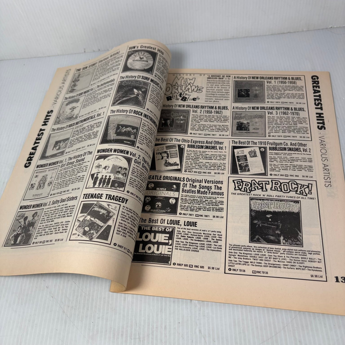 Rhino Records 1987 Summer Catalog Rhino Weird Fantasy Magazine Music