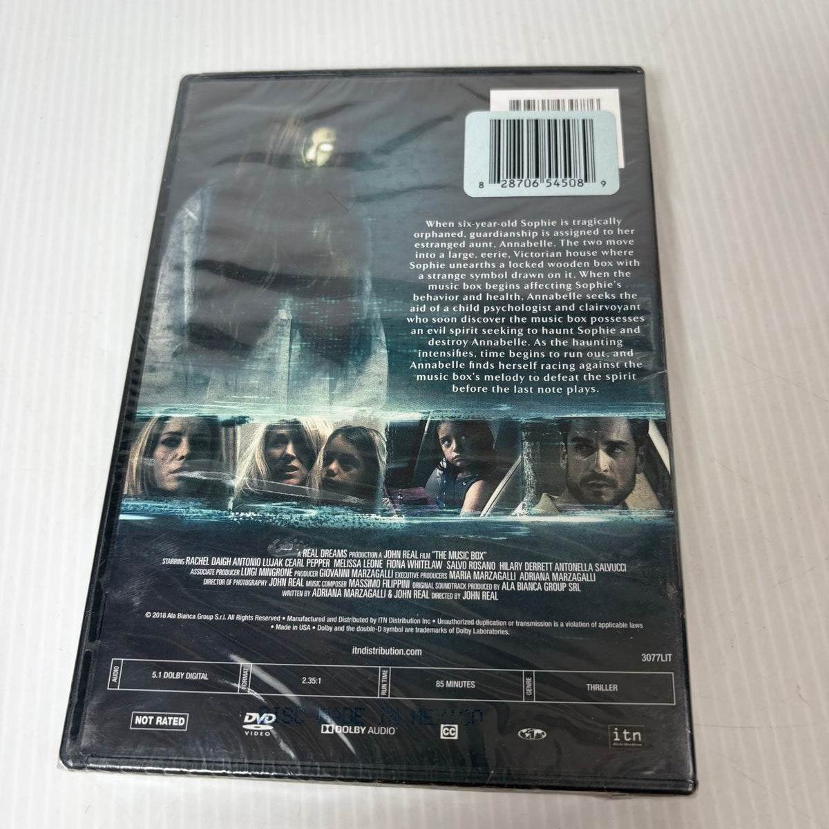 The Music Box DVD 2018 John Real Horror Thriller Film 85 Min ITN Distribution
