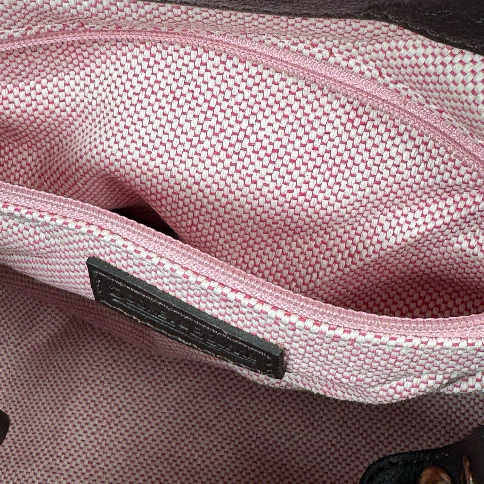 Dooney & Bourke Giraffe Print Leather Satchel Handbag Purse W/ Duck Hook & Loop