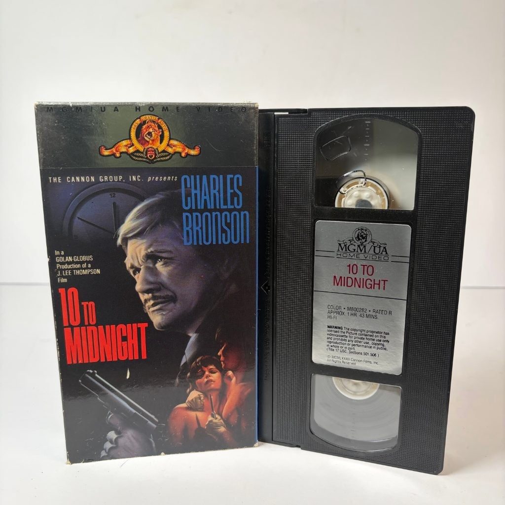 10 to Midnight VHS Charles Bronson MGM/UA Cannon Group 1983 Thriller Horror
