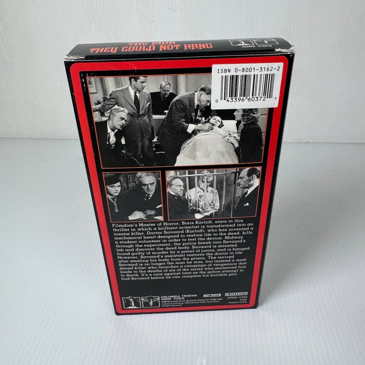 The Man They Could Not Hang VHS 1939 Horror Black & White Horror Boris Karloff