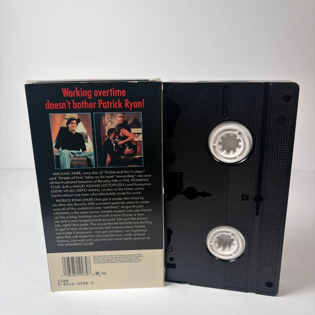 The Women's Club VHS Michael Pare Maud Adams Lightning Video 1986 Comedy