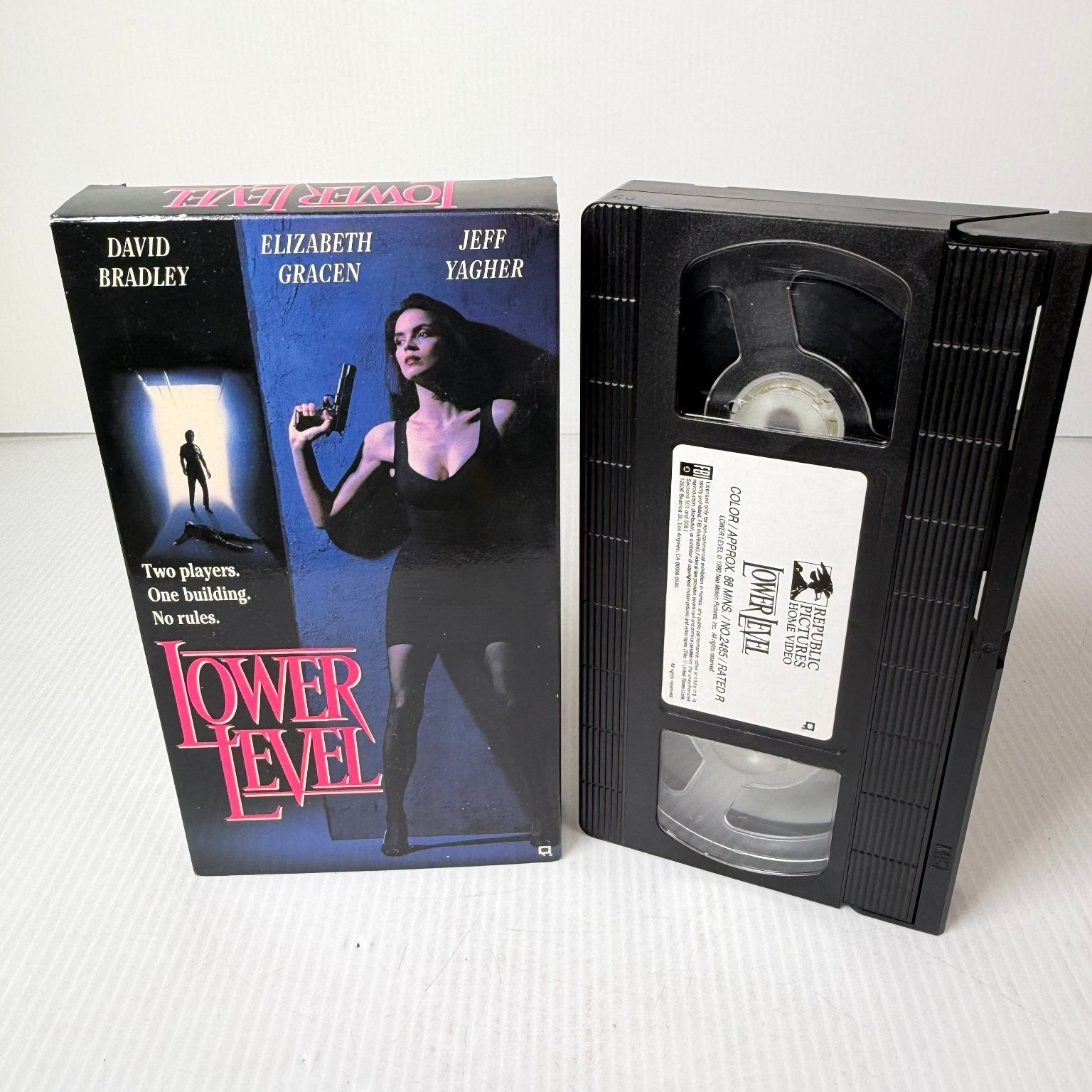 Lower Level VHS 1991 Action Suspense Thriller Elizabeth Gracen Republic Pictures