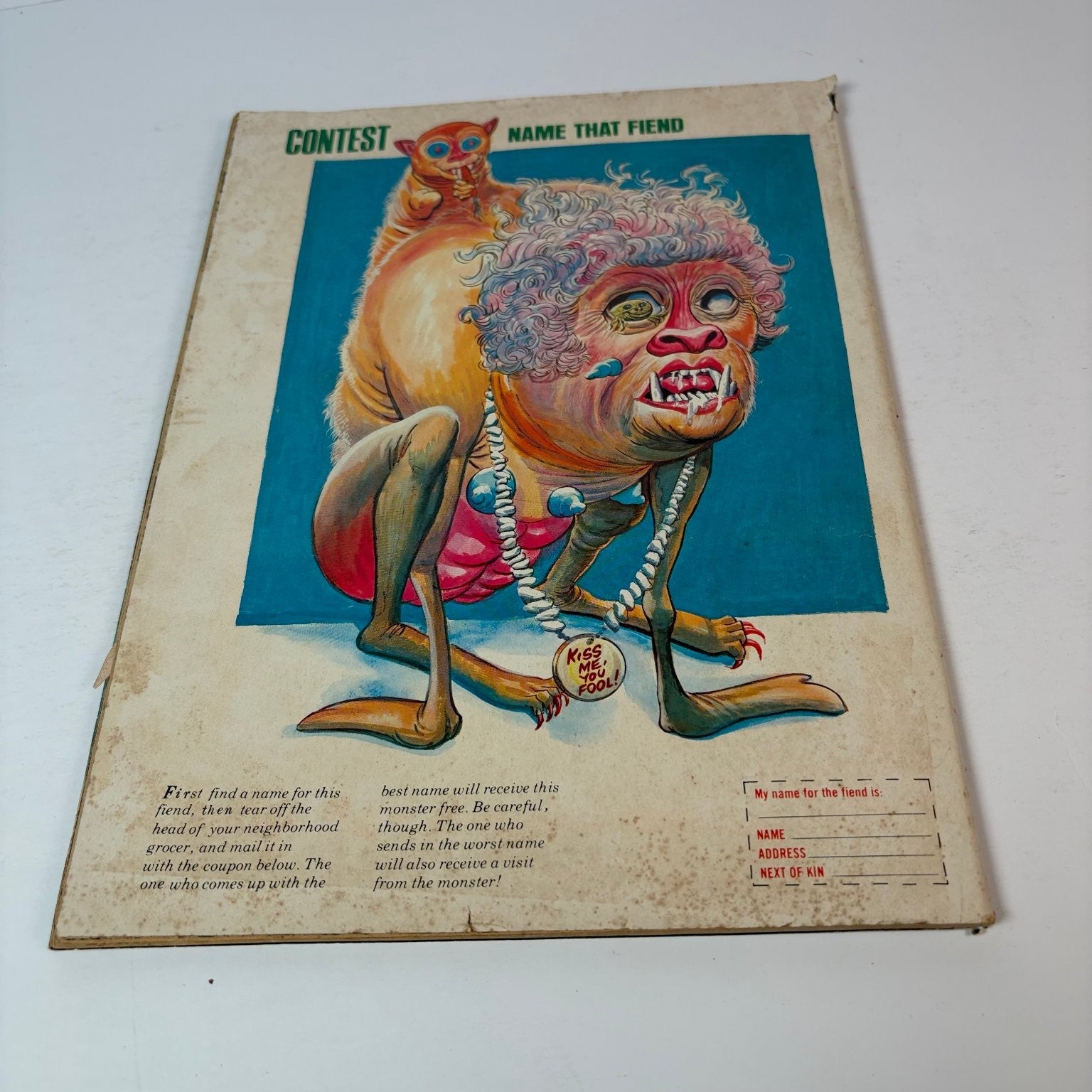 Sick Magazine 1975 15th Monster Annual Cartoon Humor Satire Calendar